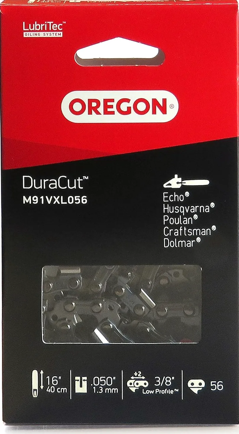 Oregon Tronçonneuse Électrique CS1400 2400W, Puissante Tronçonneuse Électrique avec Guide-Chaîne de 40 cm (16 pouces) & DuraCut M91VXL Chaîne de tronçonneuse pour tronçonneuse Husqvarna, 56 maillons