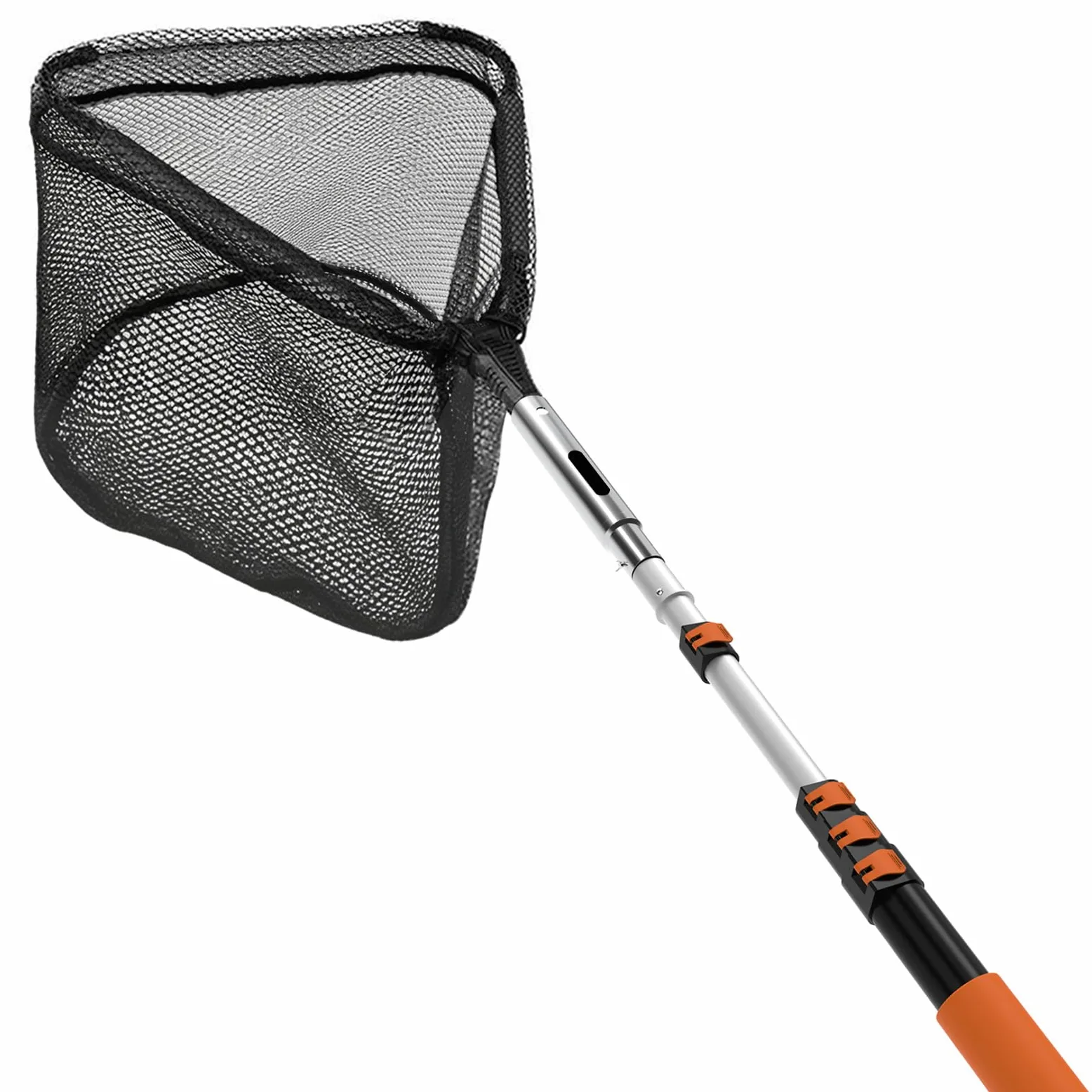 SISIUPASSIE ‌4,8m Epuisette Piscine Surface avec Manche Telescopique, ‌Épuisette Piscine Maille Extra Fine‌ pour Nettoyage Piscine, Epuisette pour Piscines Hors-Sol et Enterrées