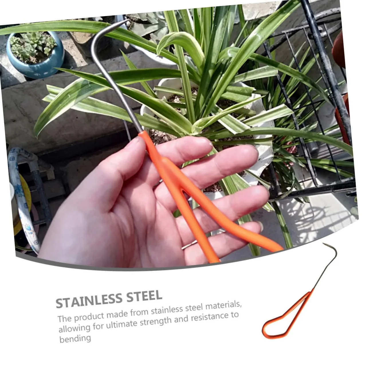 Toyvian 5 Pièces Couteau à Crochet Dissolvant Désherbage Outil De Jardinage Tirage Outil De Suppression Désherbeur Manuel Les Professionnels Remettent La Main à Nouveau Acier Inoxydable
