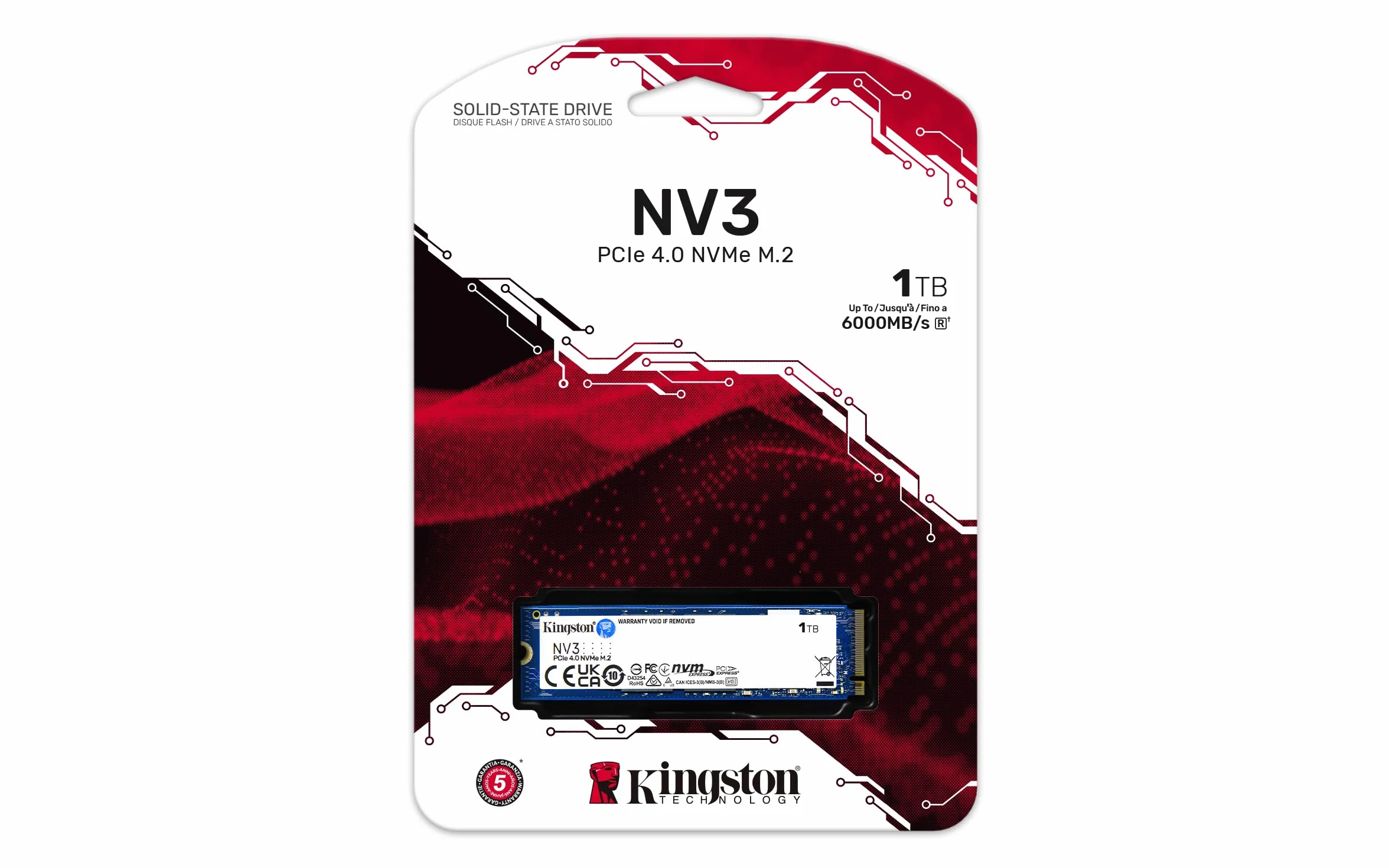 Kingston NV3 NVMe PCIe 4.0 SSD 1TB M.2 2280