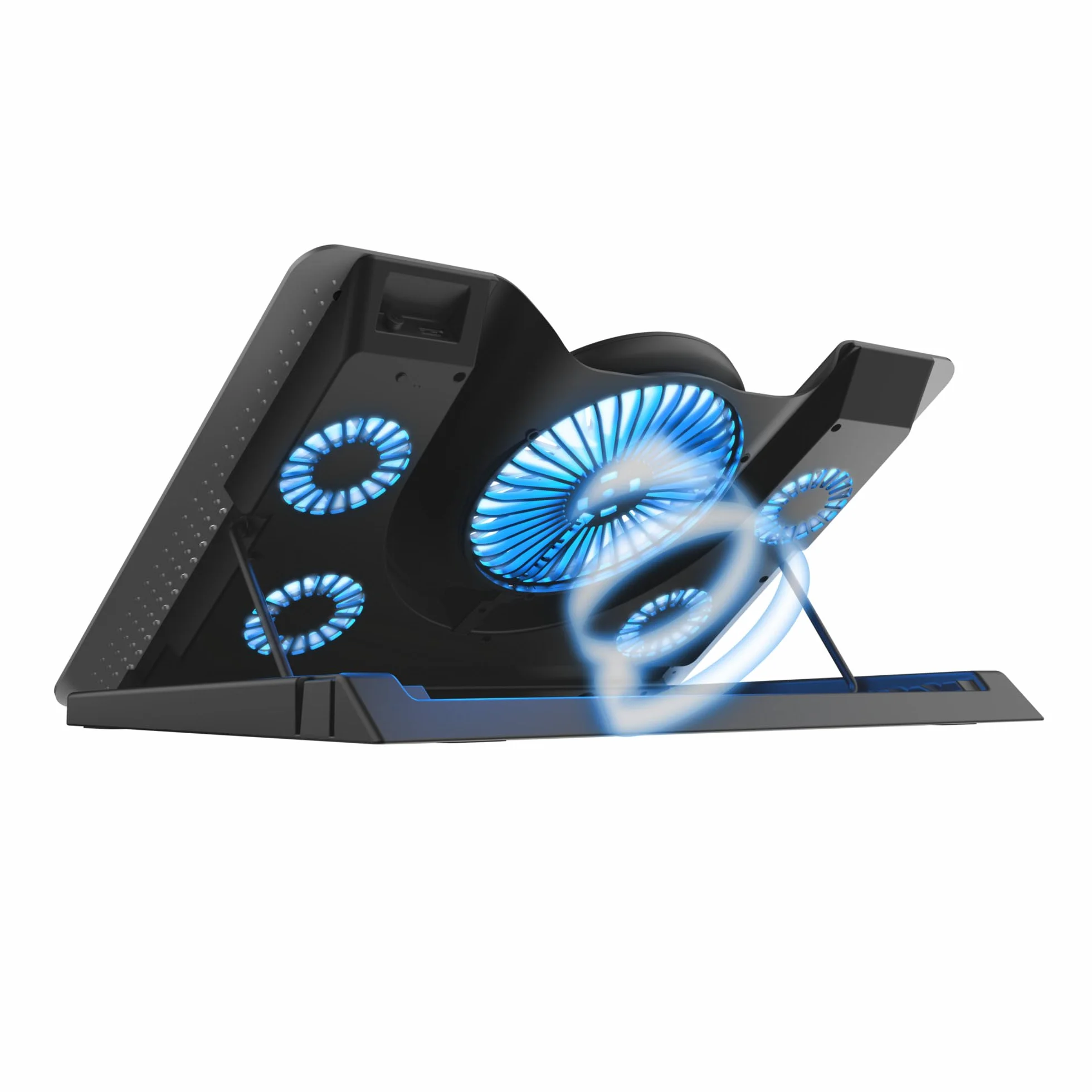 Trust Gaming GXT 1125 Quno Support de Refroidissement pour Portables 17,3 Pouces 5 Ventilateurs Éclairés