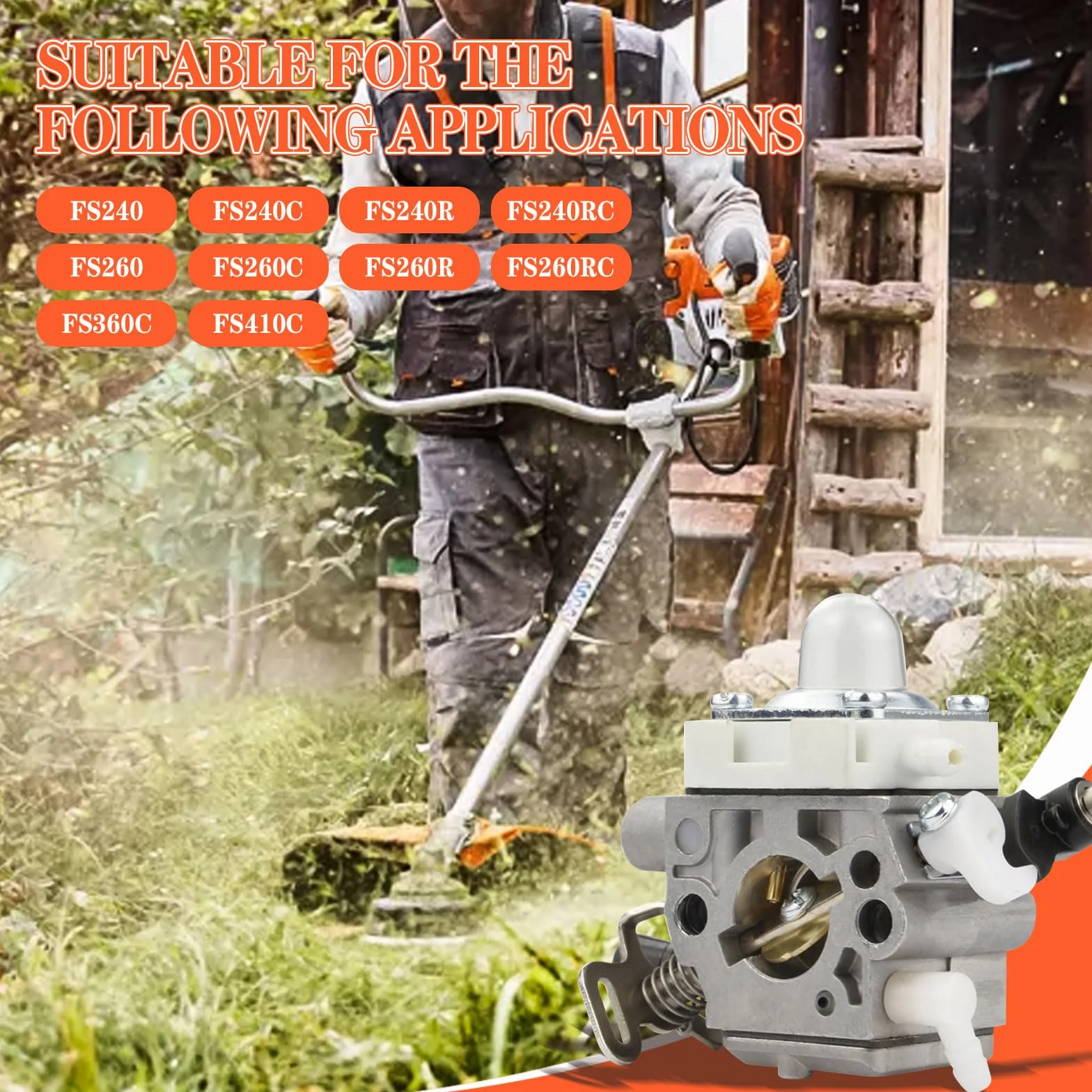 Kit carburateur 4147-120-0625 pour Stihl FS240 FS260C avec filtre à air 4147 141 0300