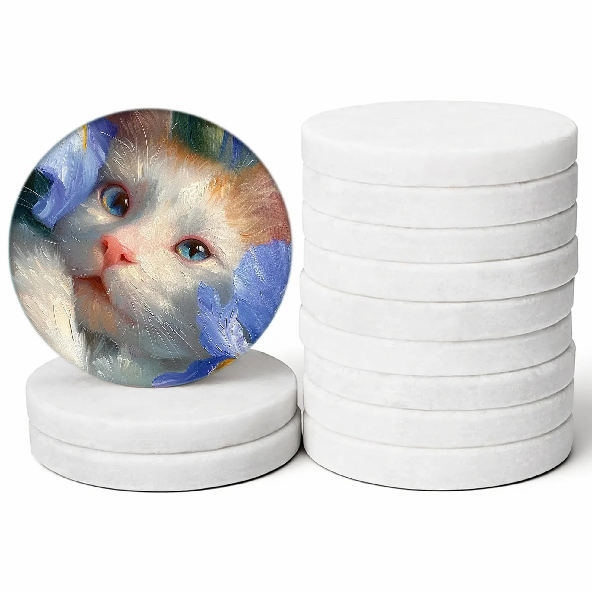 Pierres Plates à Peindre 5 cm 50 Pièces Galets Lisses pour Peinture Arts Créatifs