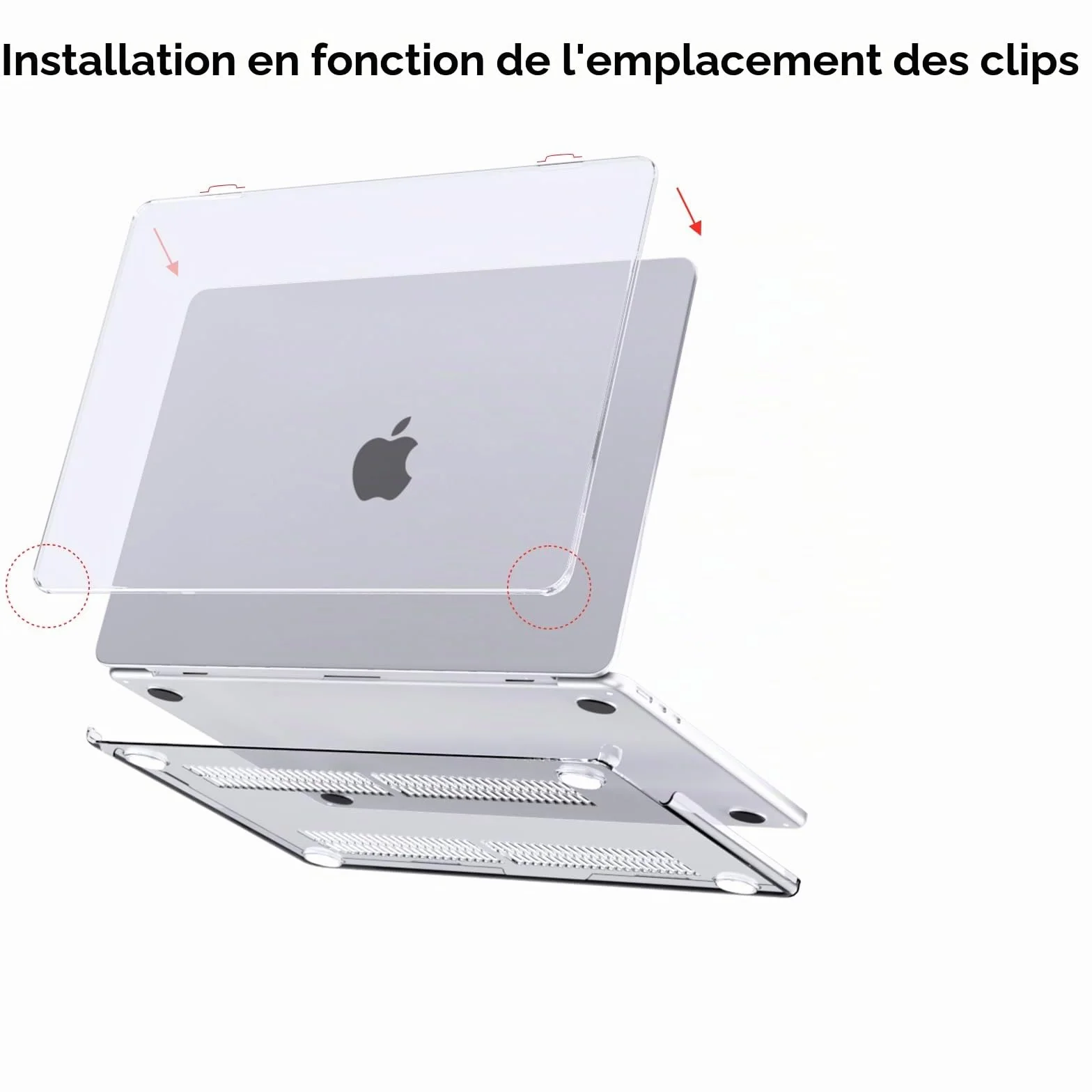 Coque MacBook Air 13 Pouces M5 M4 M3 M2 A3449 A3240 A3113 A2681 Transparente
