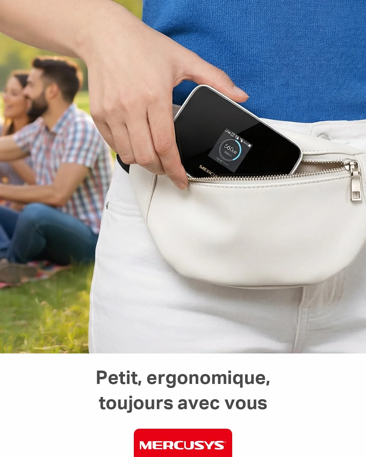 TP-Link MT115 Mercusys Hotspot 4G LTE Mobile Wi-Fi MiFi 6 AX300 Jusqu'à 287 MB/s Pocket WiFi Portable Batterie 2400 mAh Écran LCD Déverrouillé