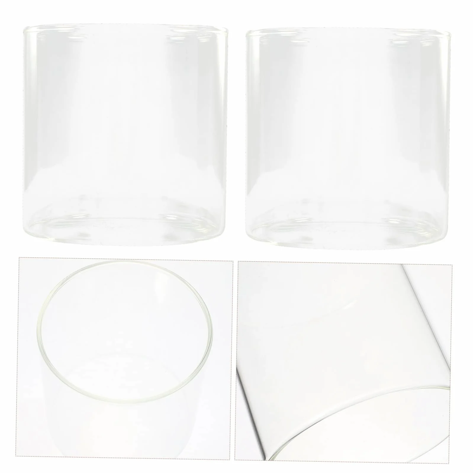 UKCOCO 3pièces Lot de Vases Verre Hydroponique Transparents pour Bureau Cylindres Transparents pour Aquarium