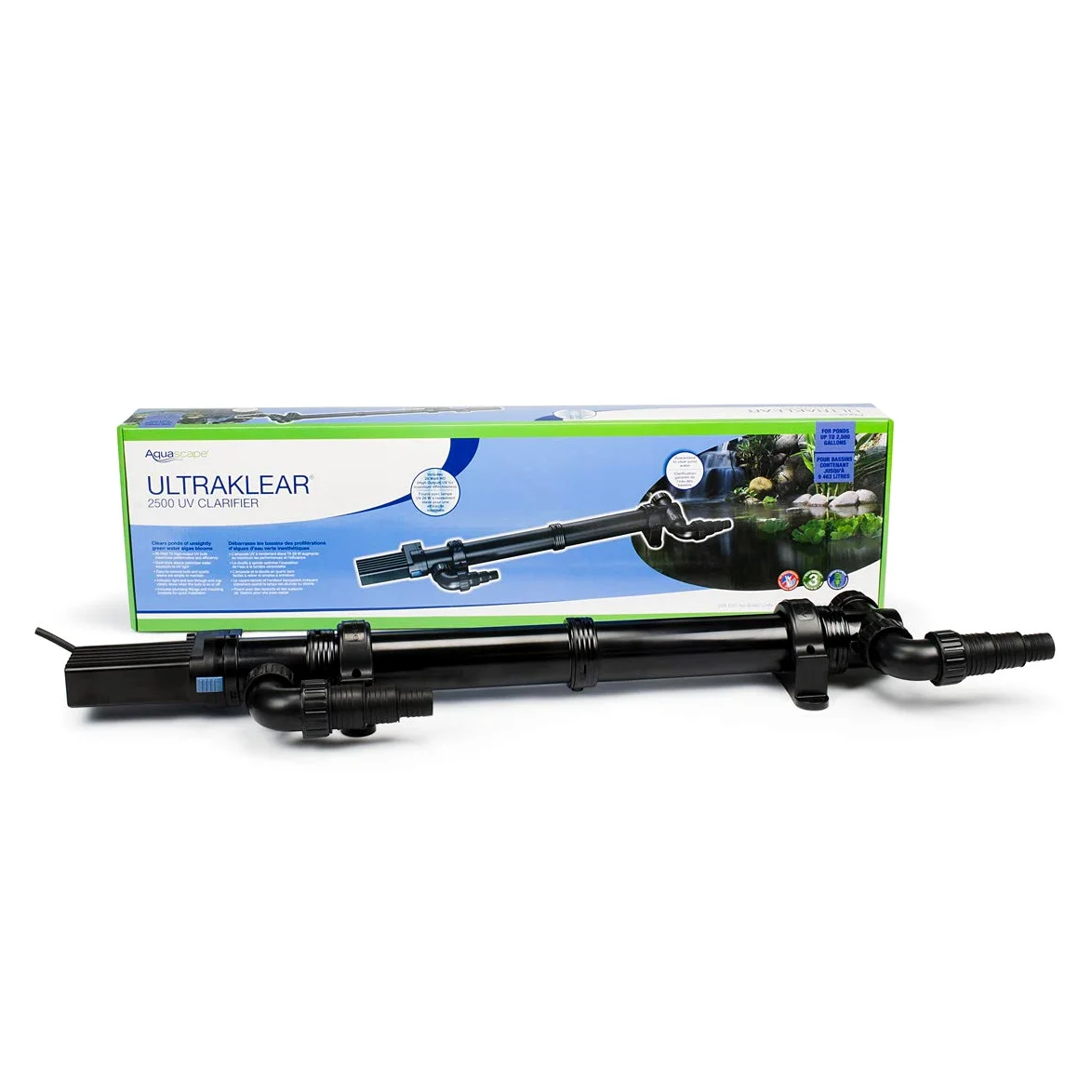 décorative Aqsc Aquaklean stérilisateur UV (28W) US Noir