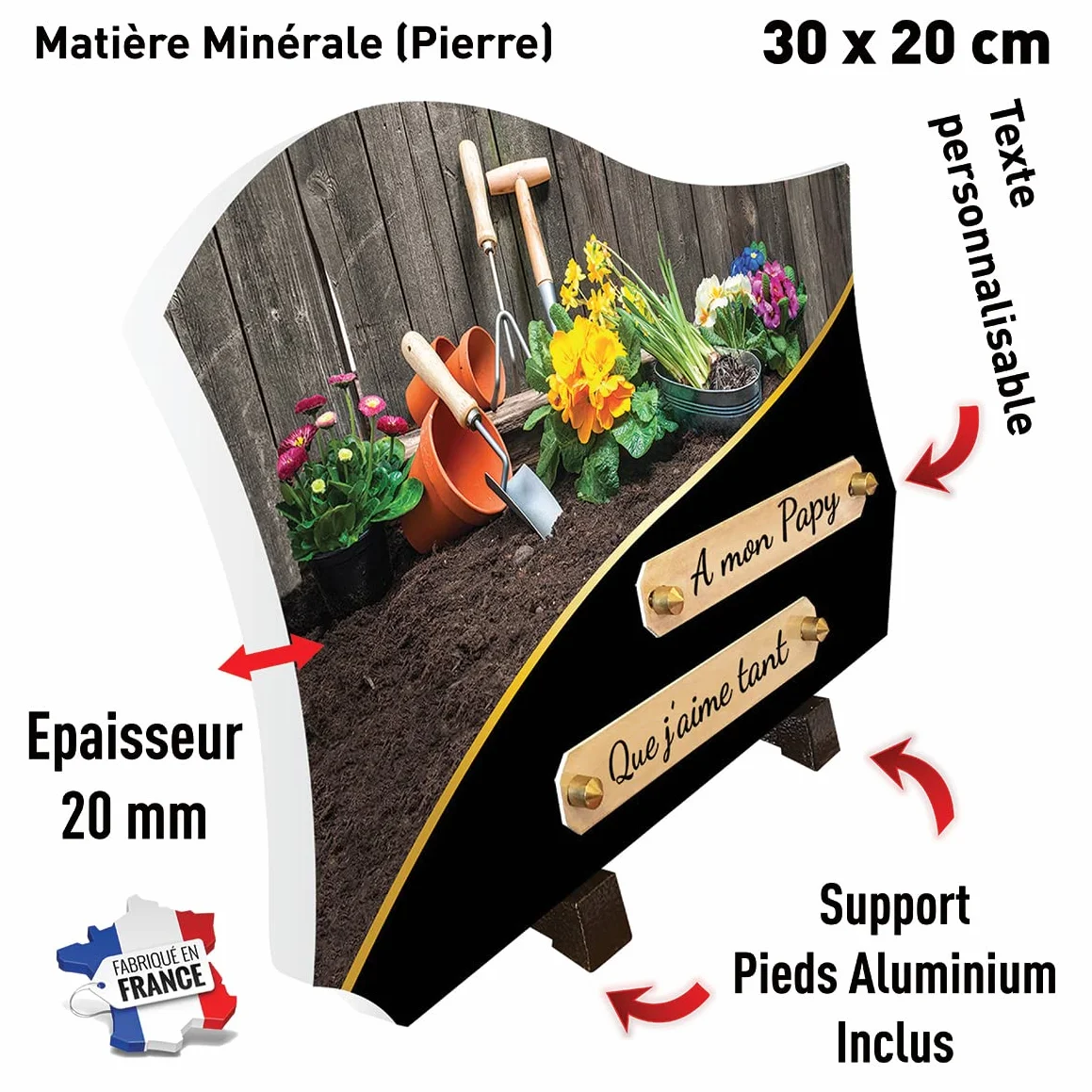 Plaque funéraire Le Jardin