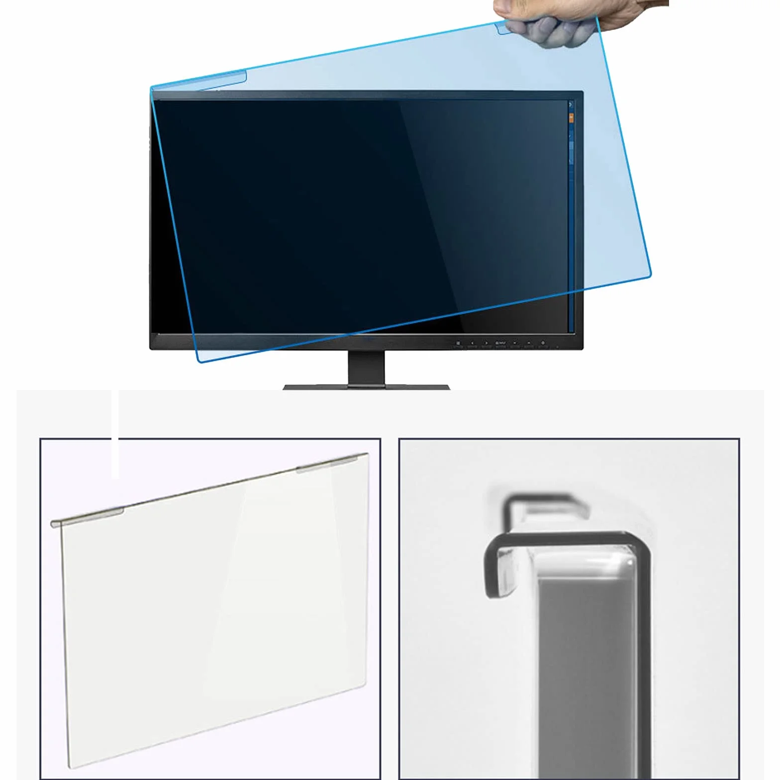 Filtre anti-lumière bleue universel acrylique 12"-27" Anti-UV Protection des yeux écran PC moniteur