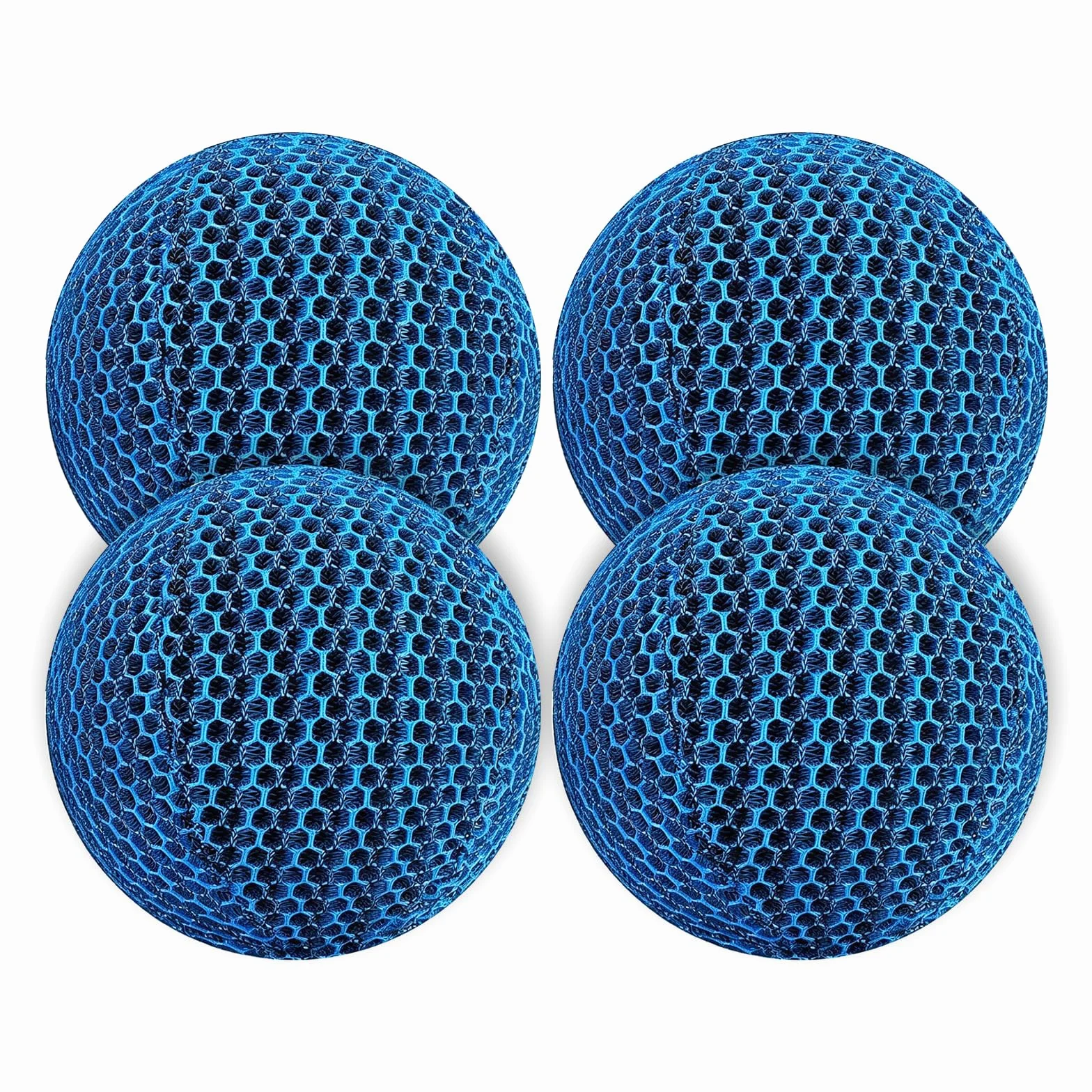 Absorbeur d'huile pour Piscine 4 pièces, Boules éponge réutilisables 70 mm Bleues