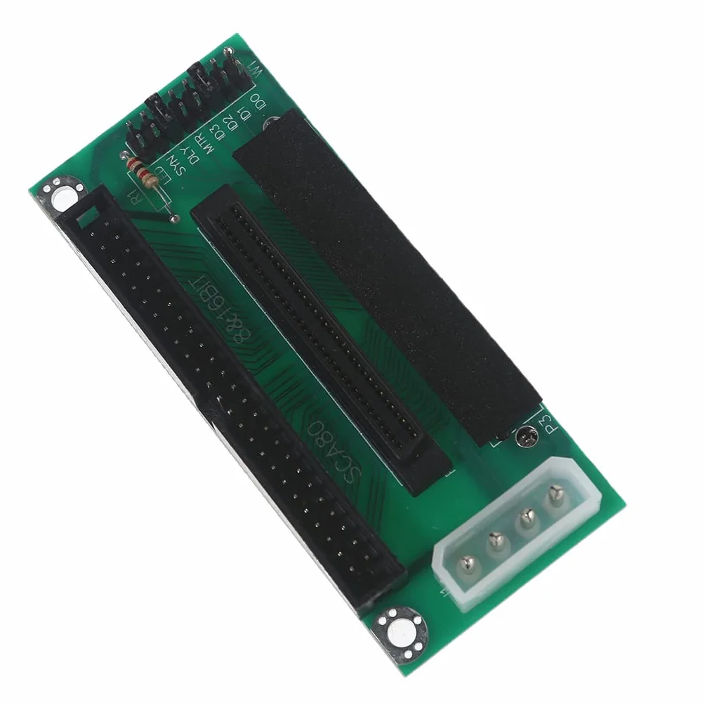 Adaptateur SCSI 80 broches vers 68 broches vers 50 broches pour disque dur IDE