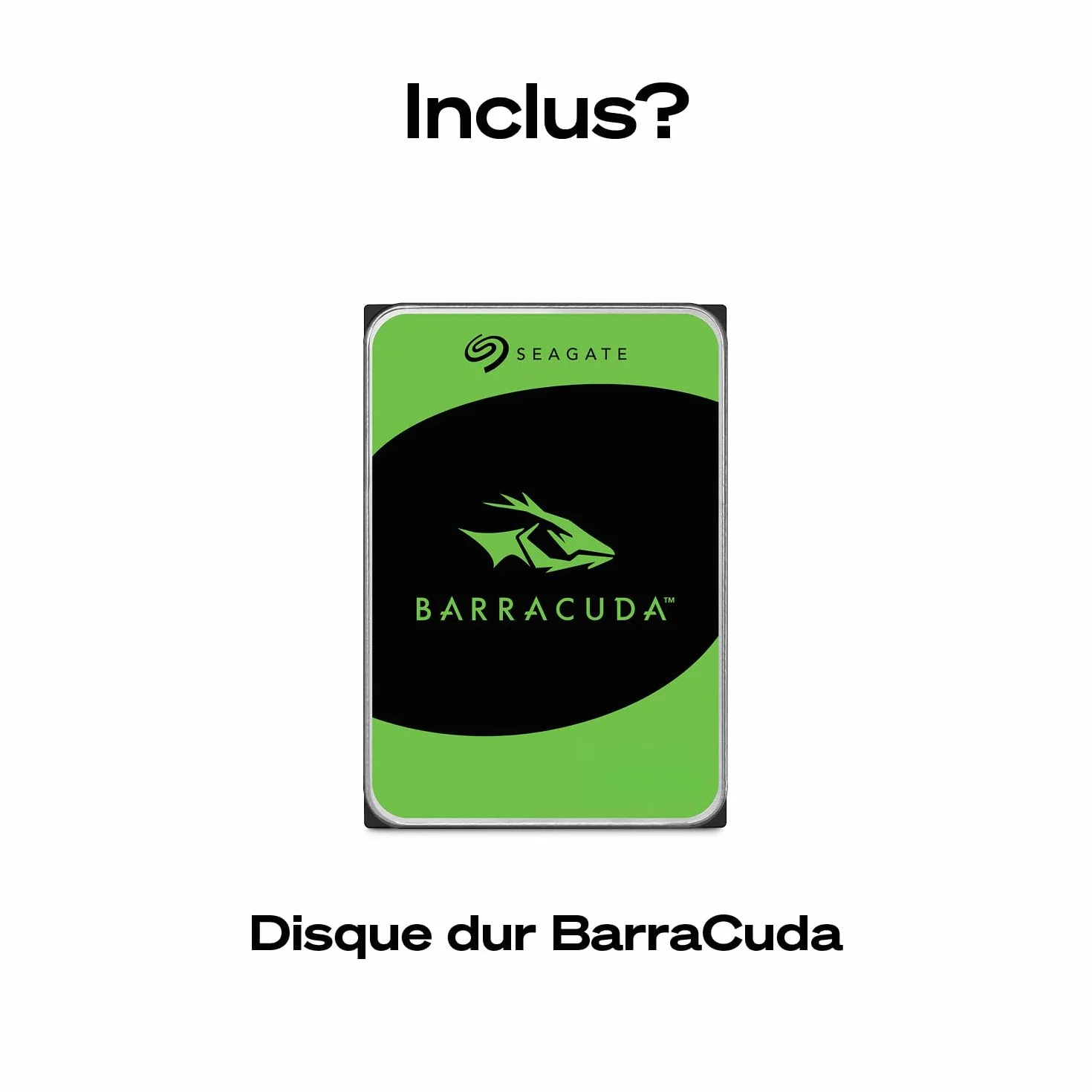 Seagate BarraCuda 2To Disque dur interne HDD 3.5 pouces SATA 6 Goit/s 7200 tr/min 256 Mo cache ST2000DMZ08
