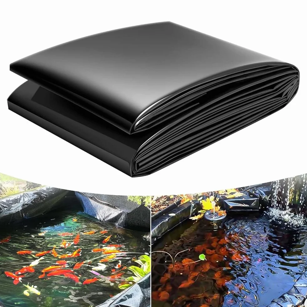 Bâche Bassin Extérieur 3x4m 0.2mm Epaisseur Liner Jardin pour Bassins d'Agrément Poisson Cascade