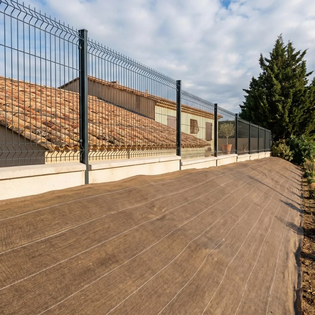 130g/m2 Toile Bache de paillage Marron tissée Anti-Mauvaises Herbes Largeur 5,15m Longueur 15m
