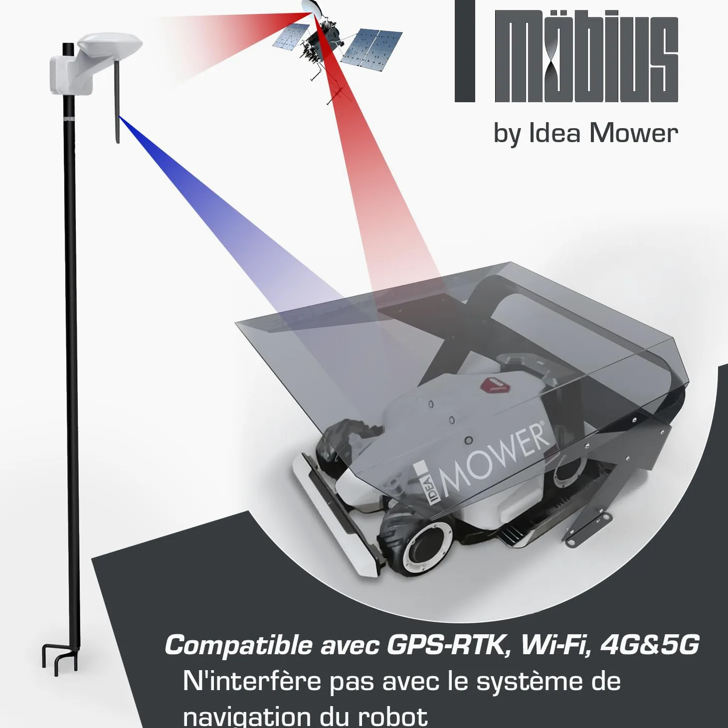 Idea Mower Garage Robot Tondeuse - Abri Robot Tondeuse Transparent - Compatible Mammotion Luba - Accès Facile aux Commandes - Abri Tondeuse Robot, Garage Robot Tondeuse avec Couvercle