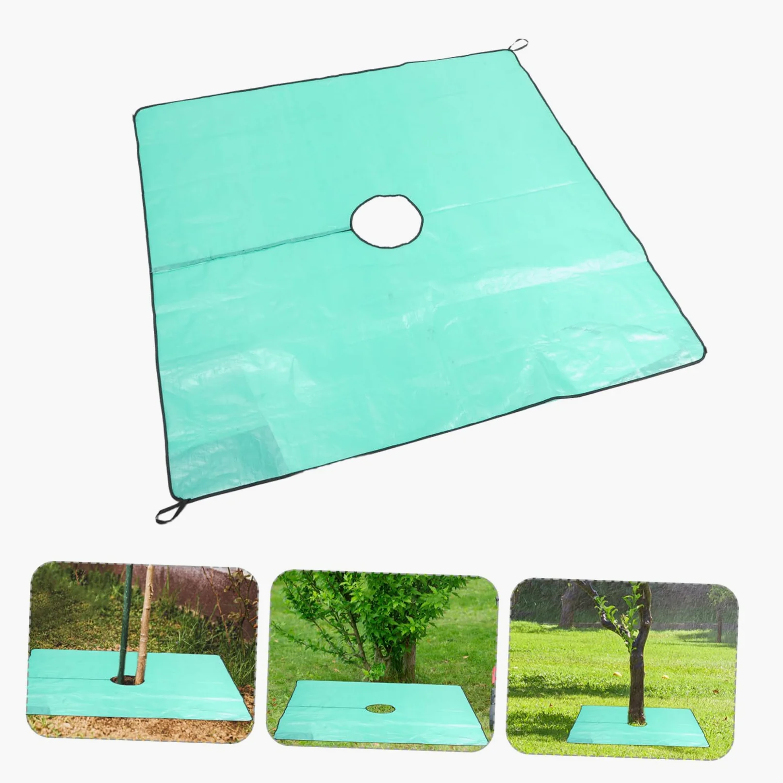 UPKOCH Bâche de Taille Paysagère Résistante la Déchirure en Pp avec Trou Central de 30cm pour Nettoyage des Feuilles et Entretien du Jardin