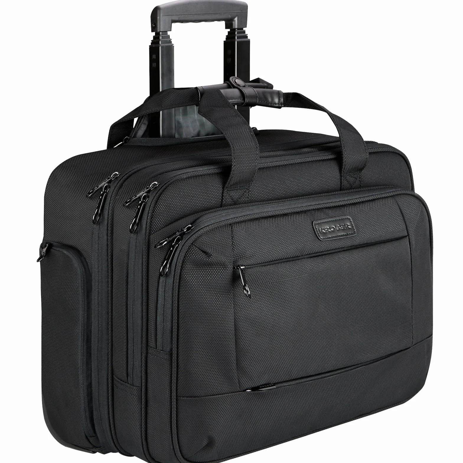 KROSER Mallette à roulettes Portable Sacoche Ordinateur 17,3" Imperméable Porte-Documents Poches RFID Rolling Laptop Bag