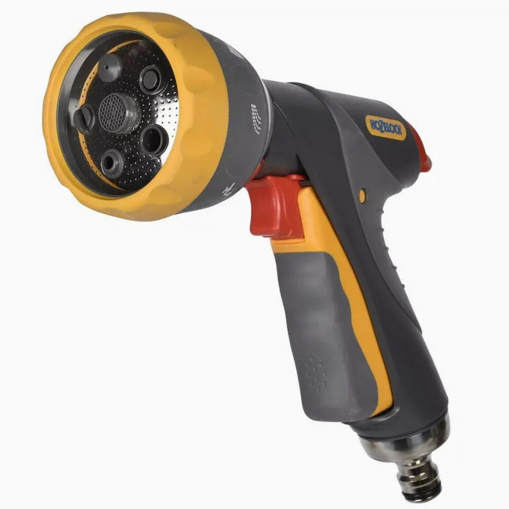 HOZELOCK - Kit Pistolet d'Arrosage Multi-Jets Pro Ø 19 mm (3/4") : Kit Complet, Nécessaire de Connections Flexible et Confort, 1 Pistolet Multi-Jets Pro Métal, 1 Connecteur Aquastop Plus [2373 0000]
