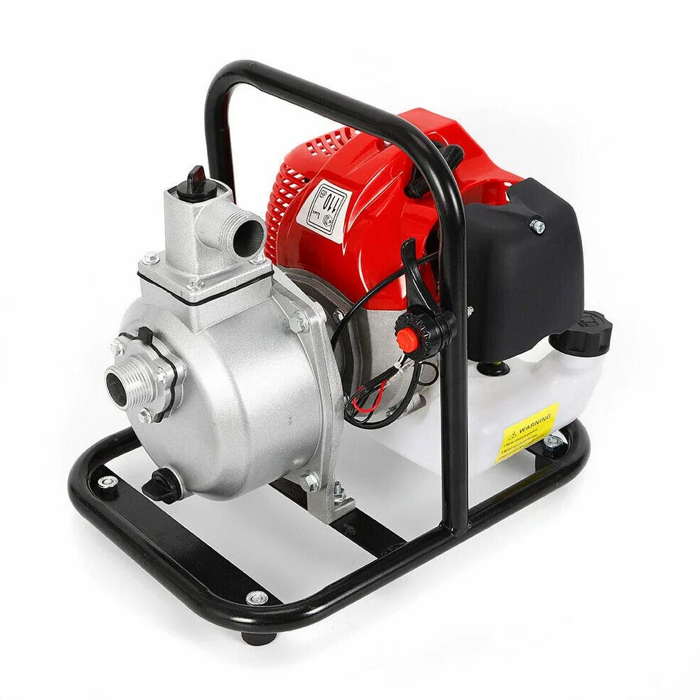 43cc 2 temps Essence Pompe à Eau à Moteur pour Jardin 1.25kw/6500rpm Maxi 15000 L/h