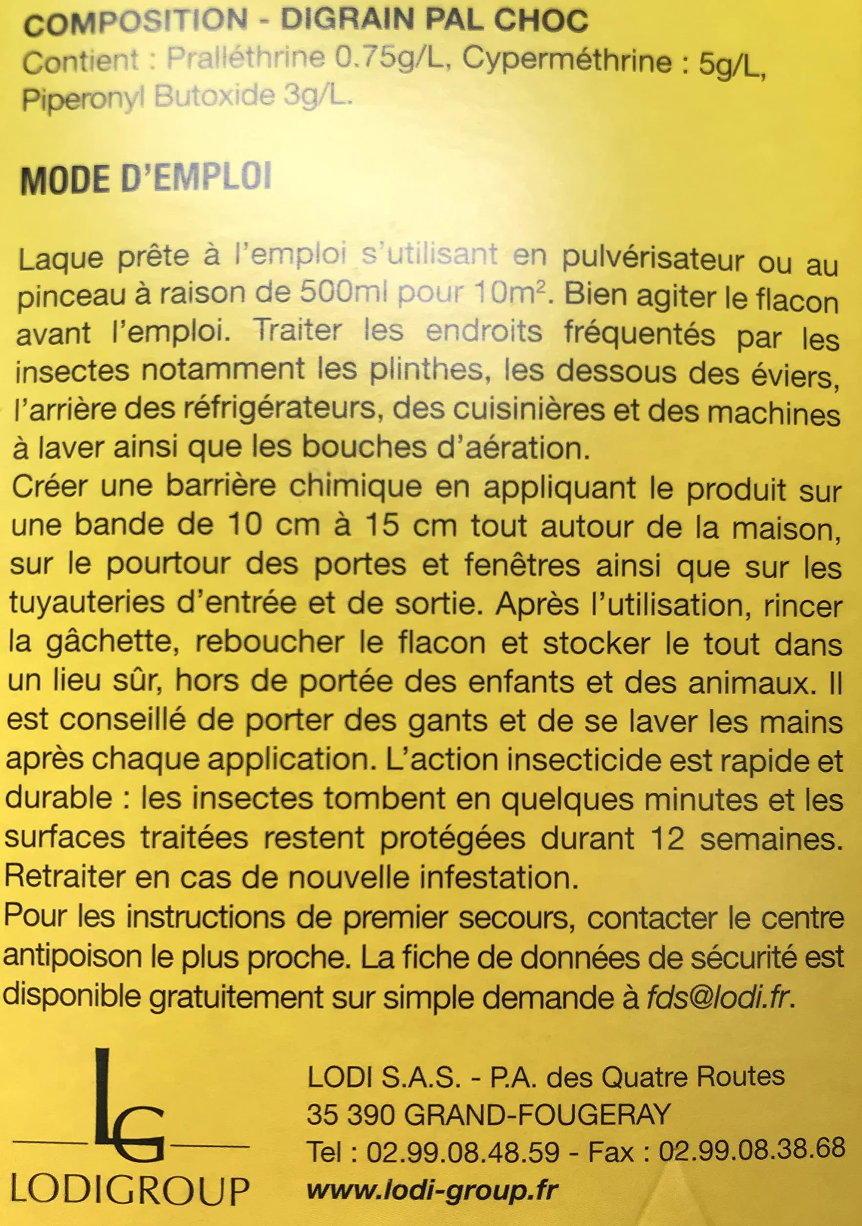 Digrain Toutpratique Anti Cafard Choc Spray Insecticide 500 ML Contre Cafards Moustiques Mouches Blattes Fourmis Puces Punaises de Lit