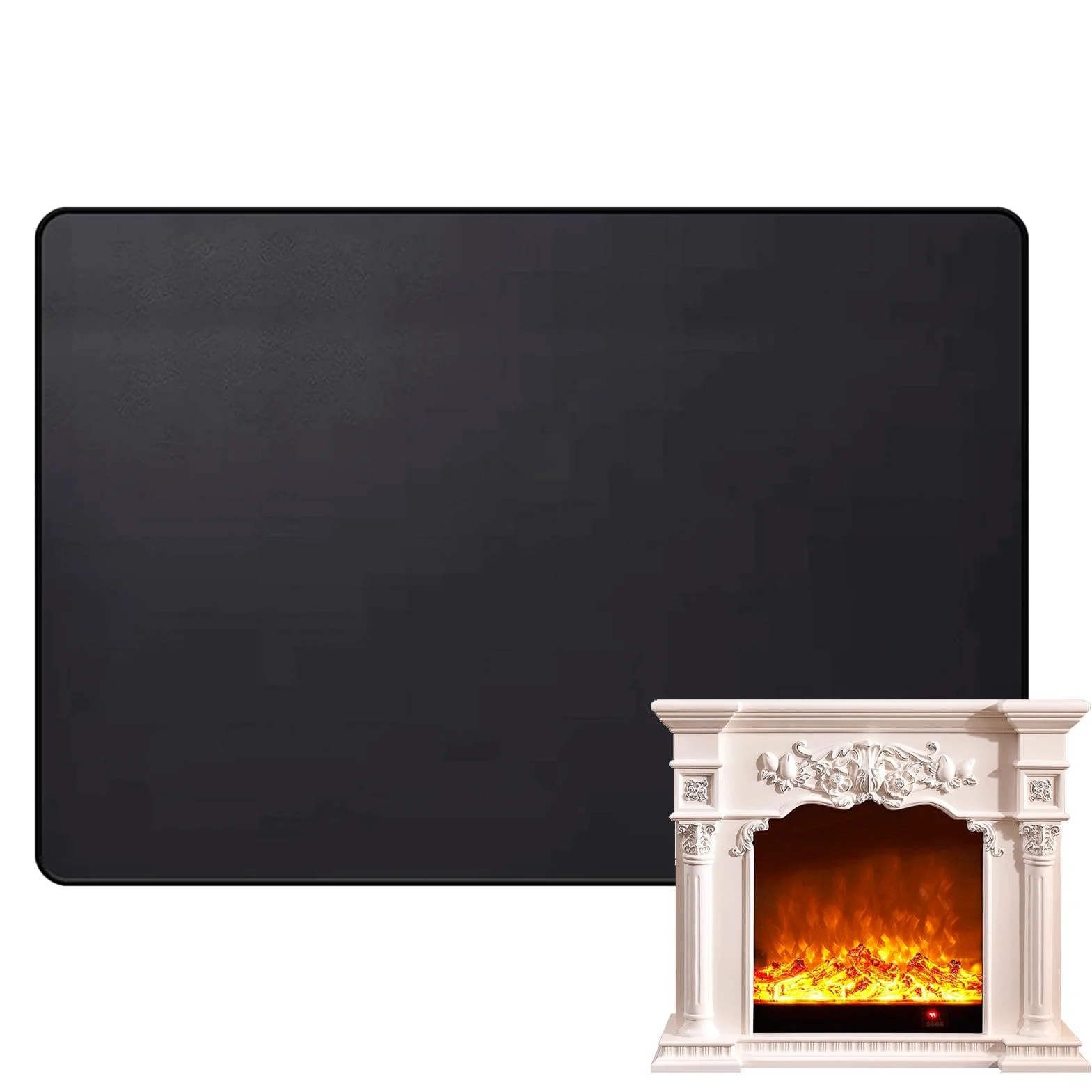 Tapis Ignifuge Pour Foyer Tapis Protecteur Ignifuge Résistant Au Feu | Antidérapant Pour Intérieur et Extérieur Âtre Brasero Terrasses Patios Jardin, Pelouse Camping Salon
