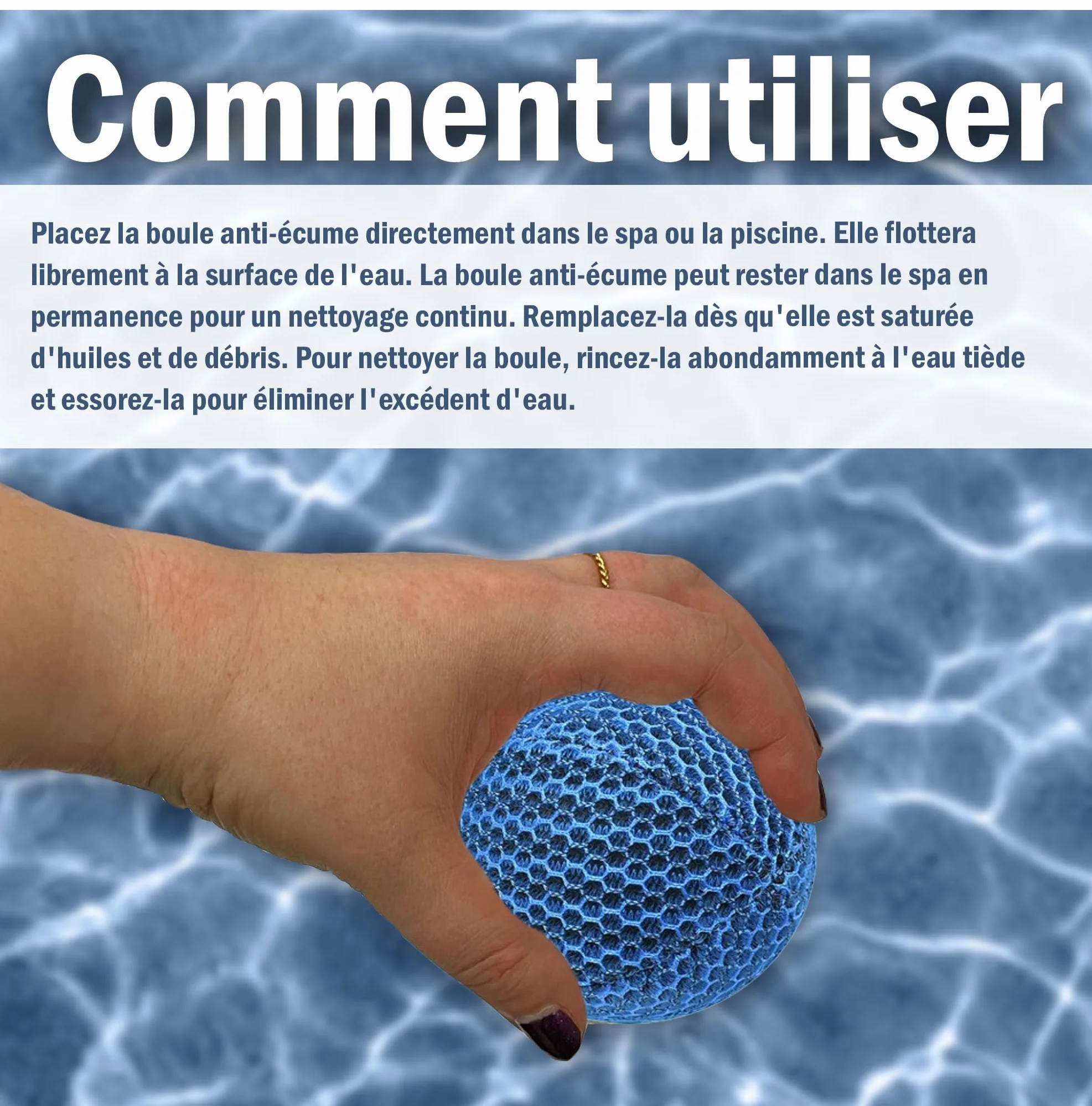 Éponges flottantes réutilisables pour spas – Boules absorbantes élimination huile et graisse