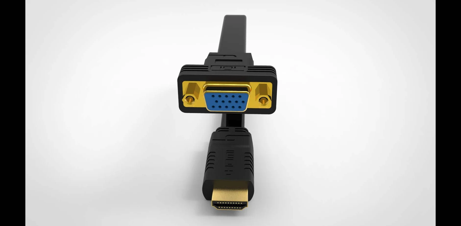Adaptateur HDMI vers VGA mâle vers femelle 1080p 15 cm