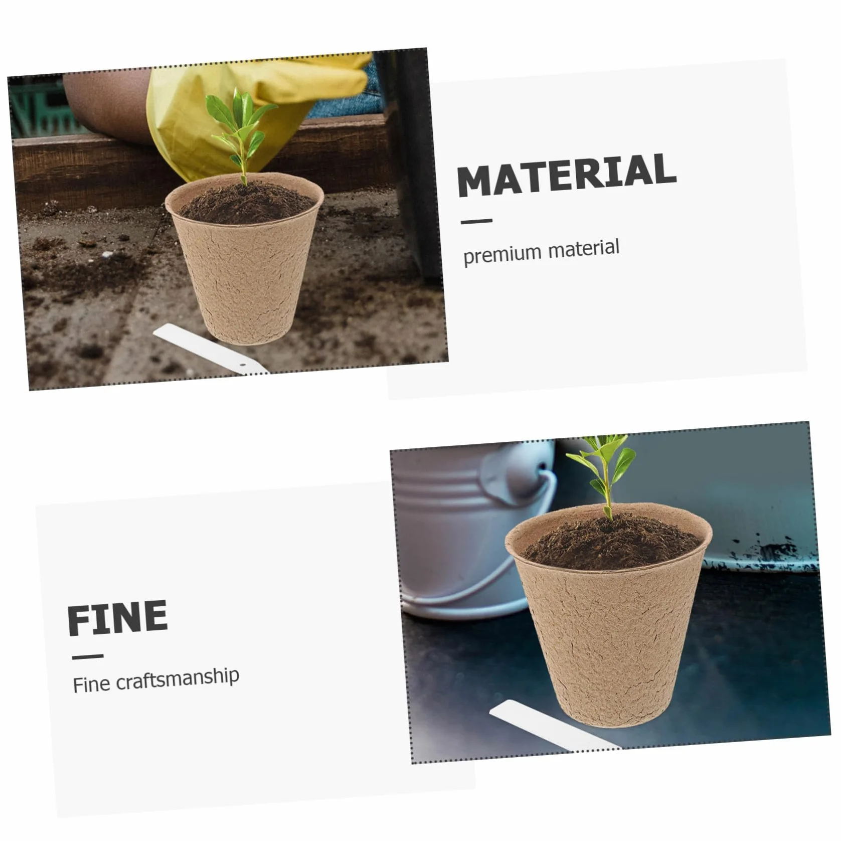 Sosoport Pot en pulpe pour semis 110 pcs repiquage Plantes Potager