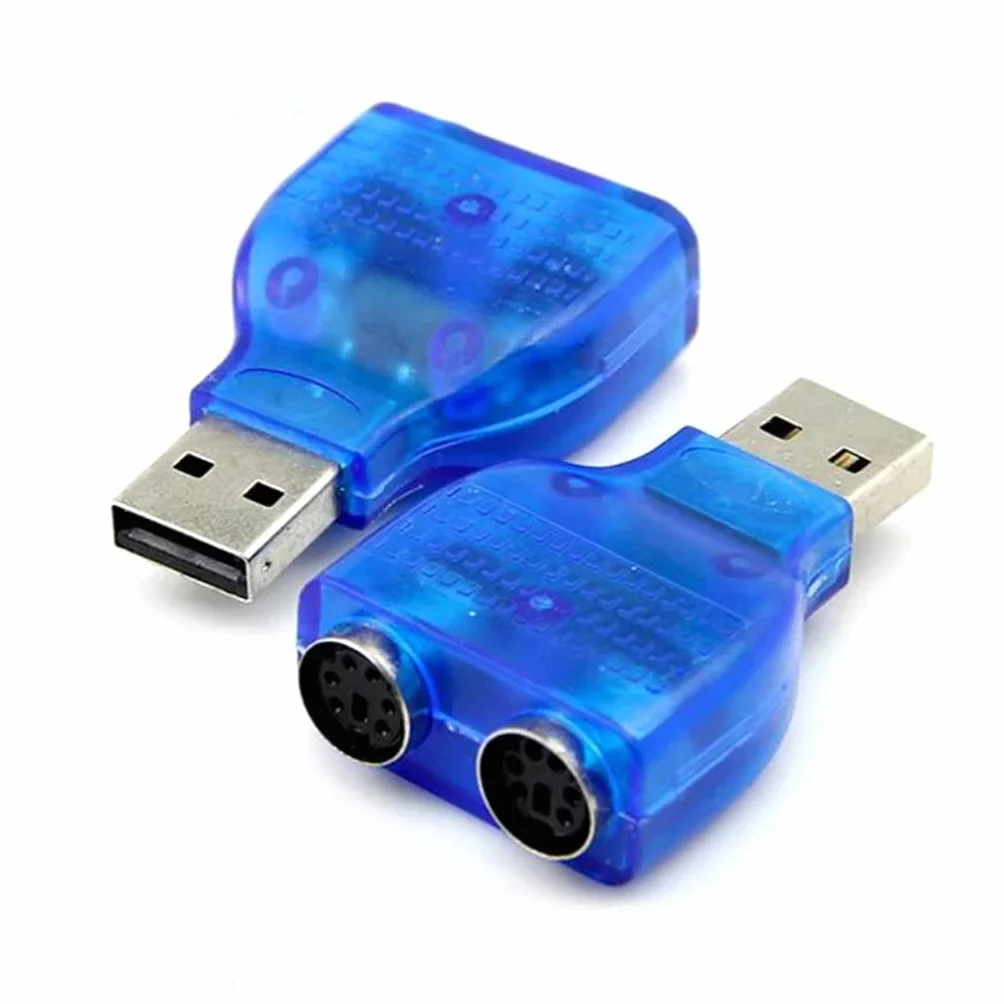 Adaptateur PS/2 Dual Mini DIN 6 broches 2.0 USB mâle vers femelle pour ordinateur portable