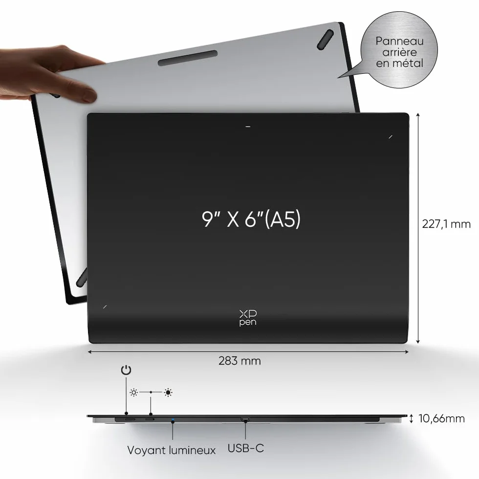 XPPen Deco Pro MW (Gen 2) Tablette Graphique Bluetooth 5.0 16K Niveaux de Pression Sans Écran