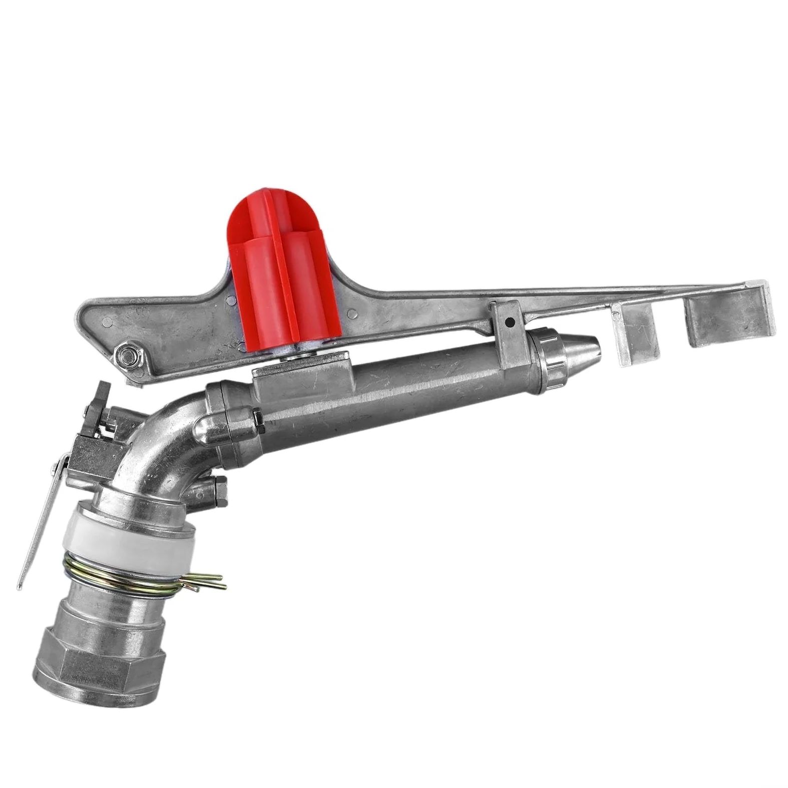Arroseur d'irrigation agricole en alliage d'aluminium de 5,1 cm, portée de 39,6 m, arroseur robuste, tête de pulvérisation réglable à 360 degrés pour arrosage de la ferme, du jardin, de la