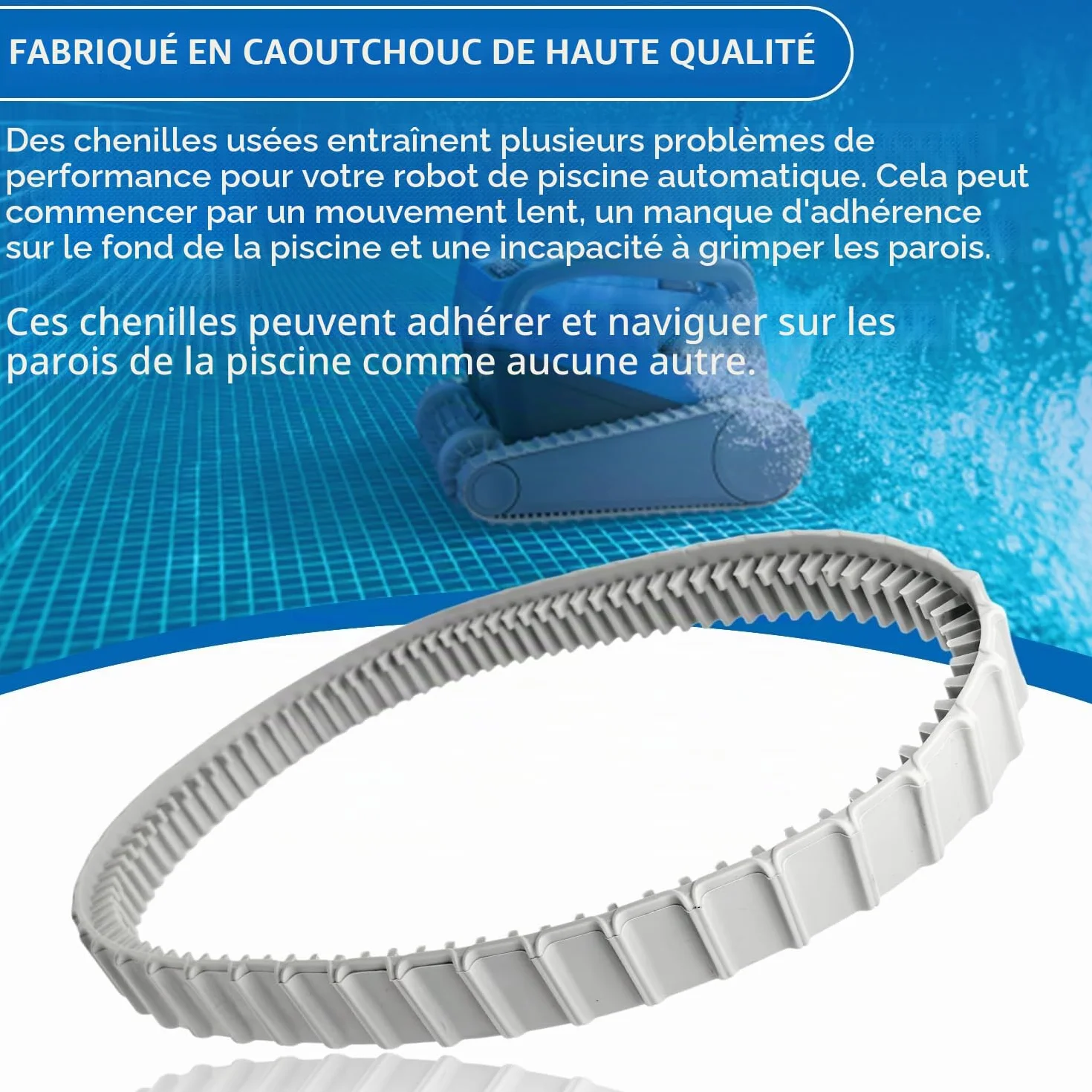 Maytronics Dolphin rails de rechange gris lot de 2 pour nettoyeur de piscine robotique 9983152-R2