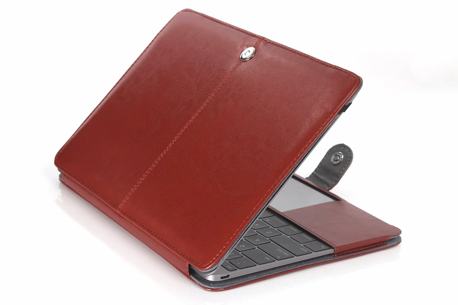 Coque en Cuir pour MacBook Pro 13 Pouces A1278, 3 en 1 Housse de Protection avec Peau de Clavier Claire et Protection d'écran