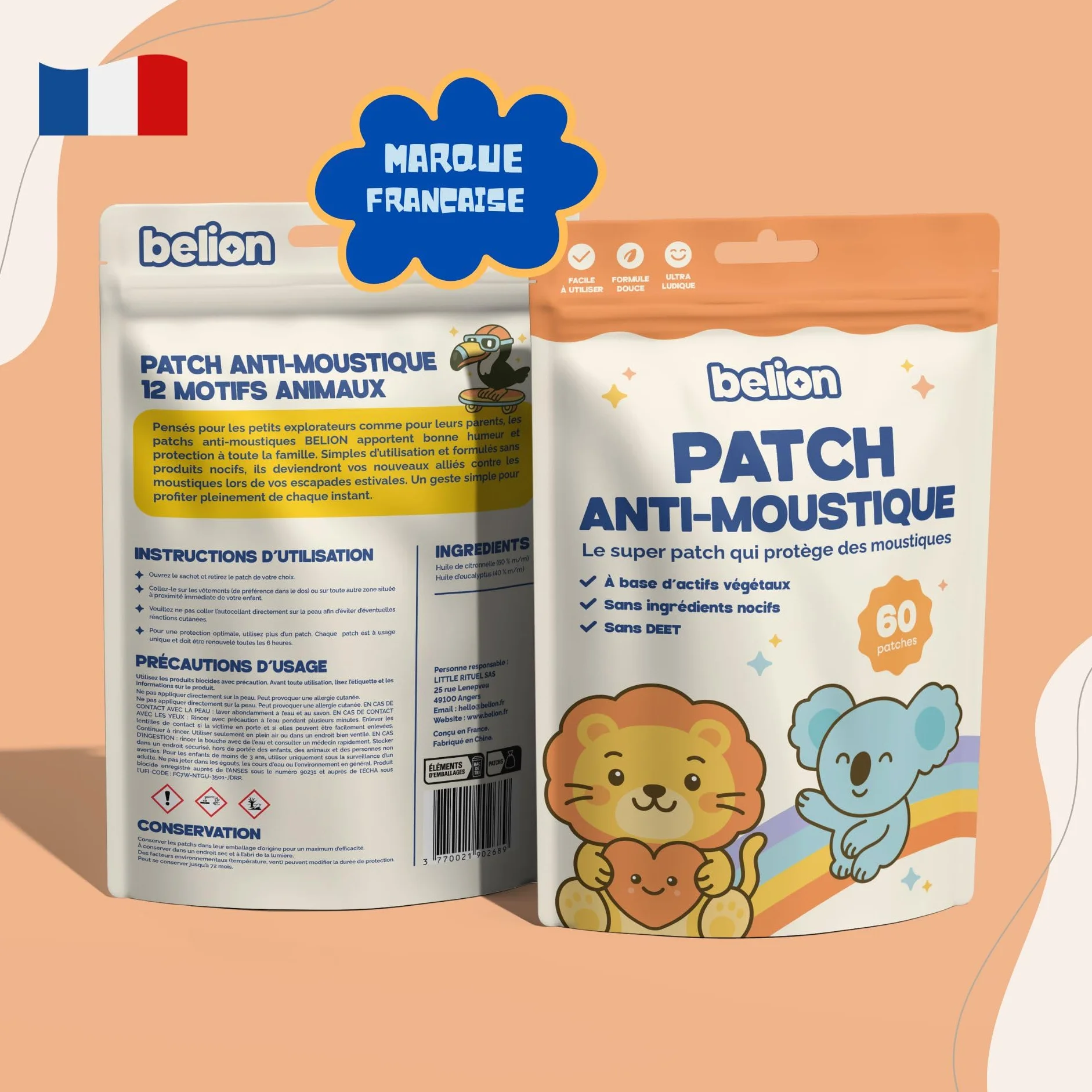 Patch anti moustique autocollants contre moustiques tiques acariens 60 patchs plein air
