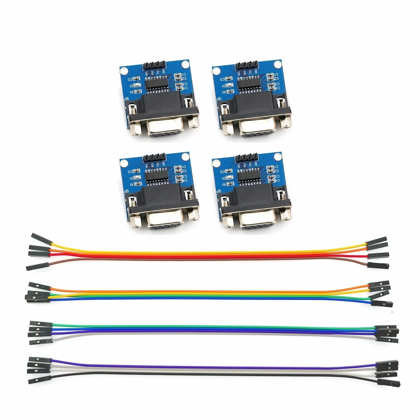 JZK Lot de 4 modules convertisseur RS232 vers TTL MAX3232 pour programmation SCM