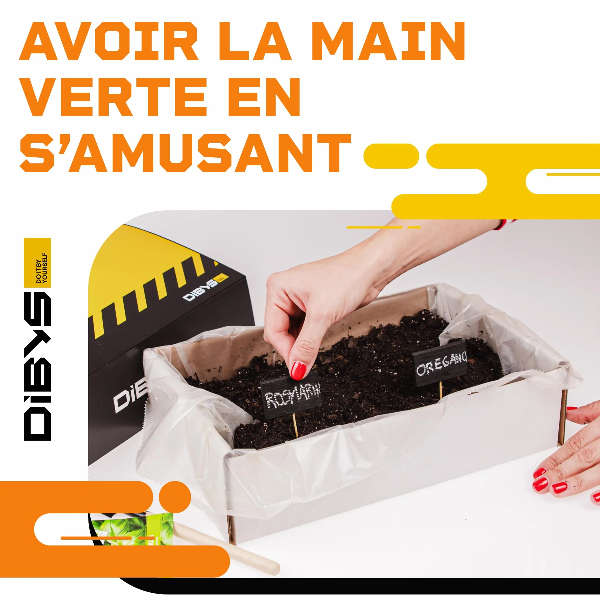 Kit de Jardinage pour Enfant Herbes Aromatiques avec Graines Outils en Bois Terre Set Plantation Thym Basilic Origan Romarin
