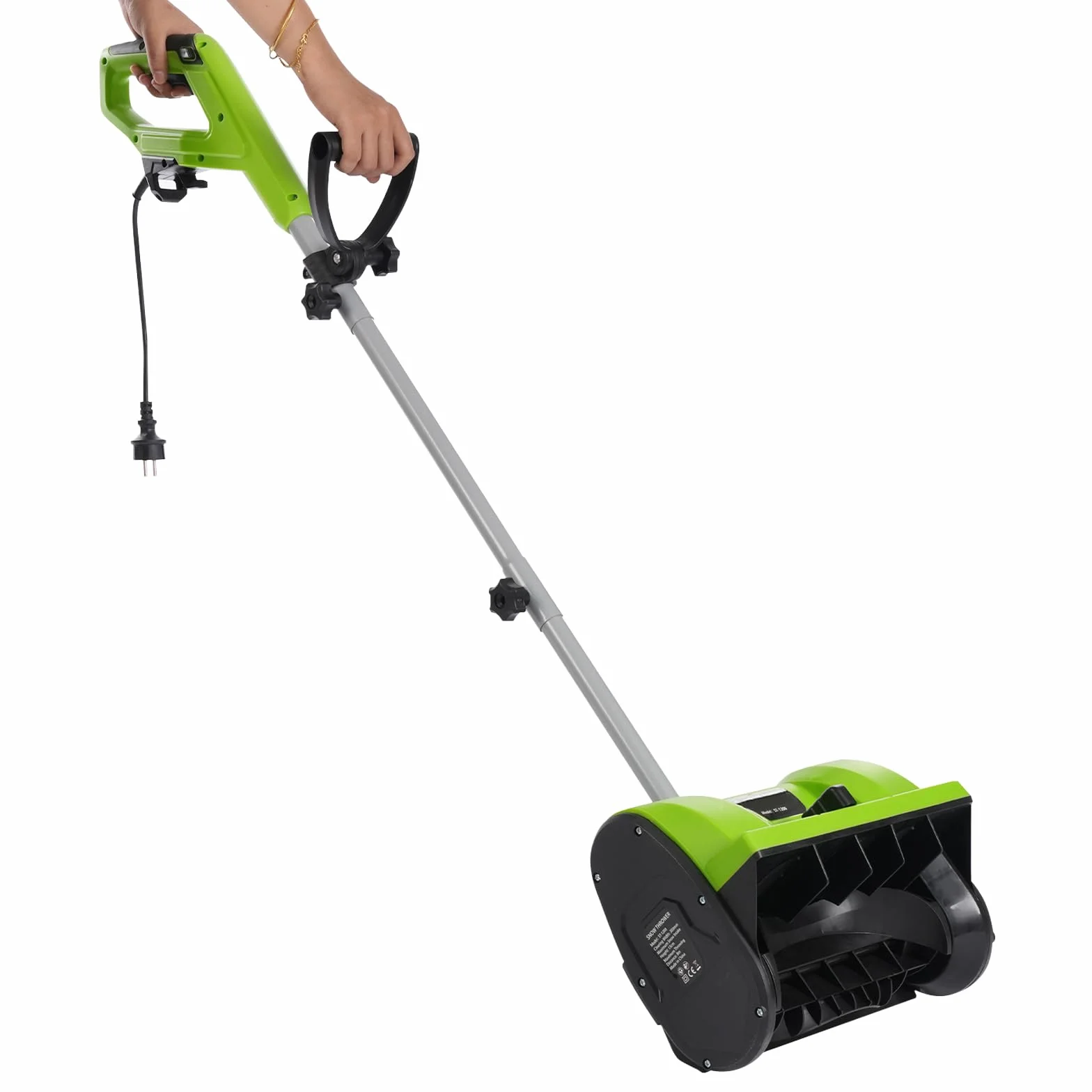 Souffleuse à Neige Électrique 1200 W 220 V 8 m Distance de Lancer 30 cm Largeur 15 cm Hauteur