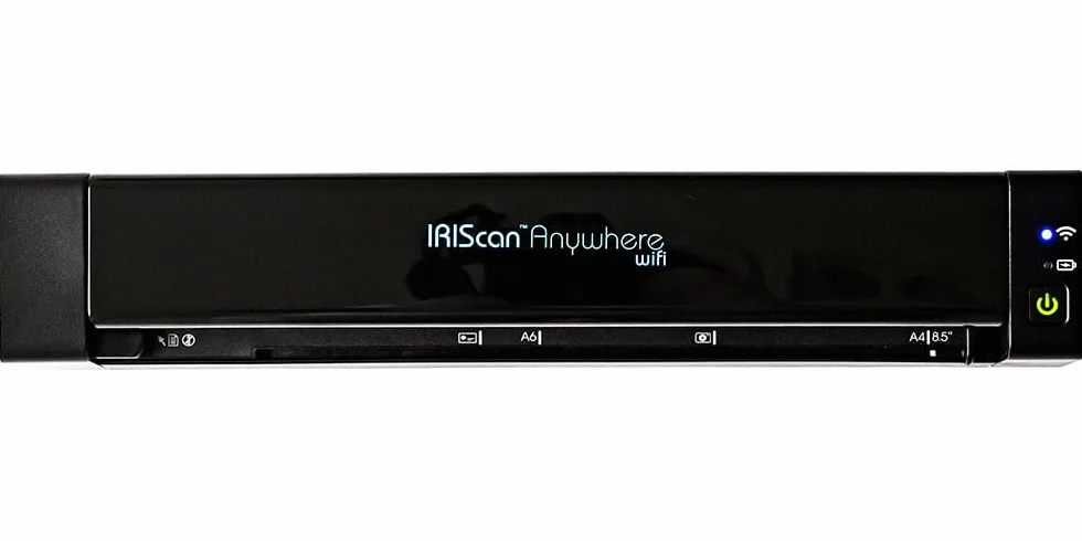 IRIScan Anywhere v6 Scanner Portable de Documents A4 WiFi Recto 15 ppm Couleur Noir/Blanc