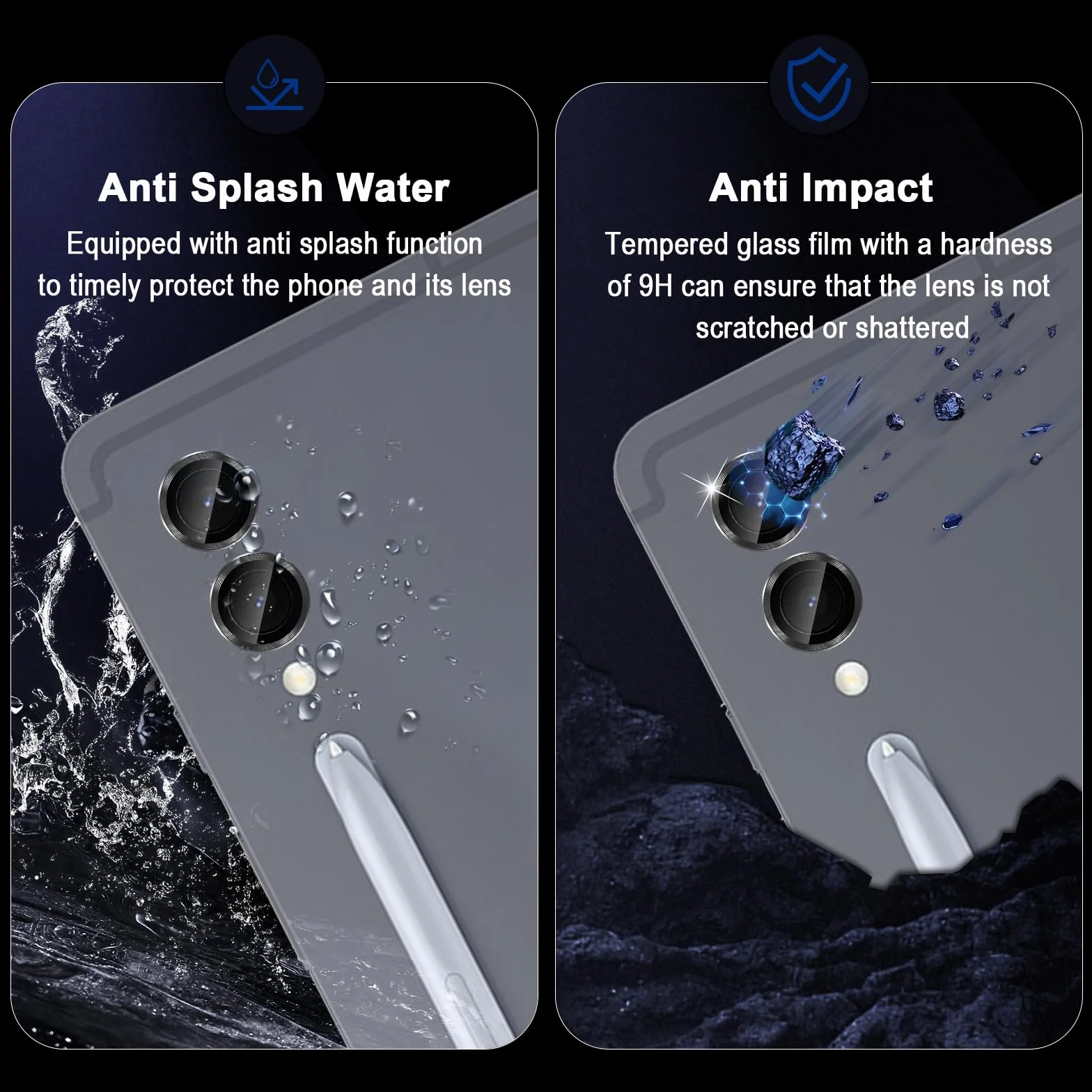 Locofun Samsung Galaxy Tab S9 Plus S9 FE Plus S10+ S10 Ultra S9 Ultra S10 FE Plus Caméra Arrière Protecteur Dureté 9H Verre Trempé