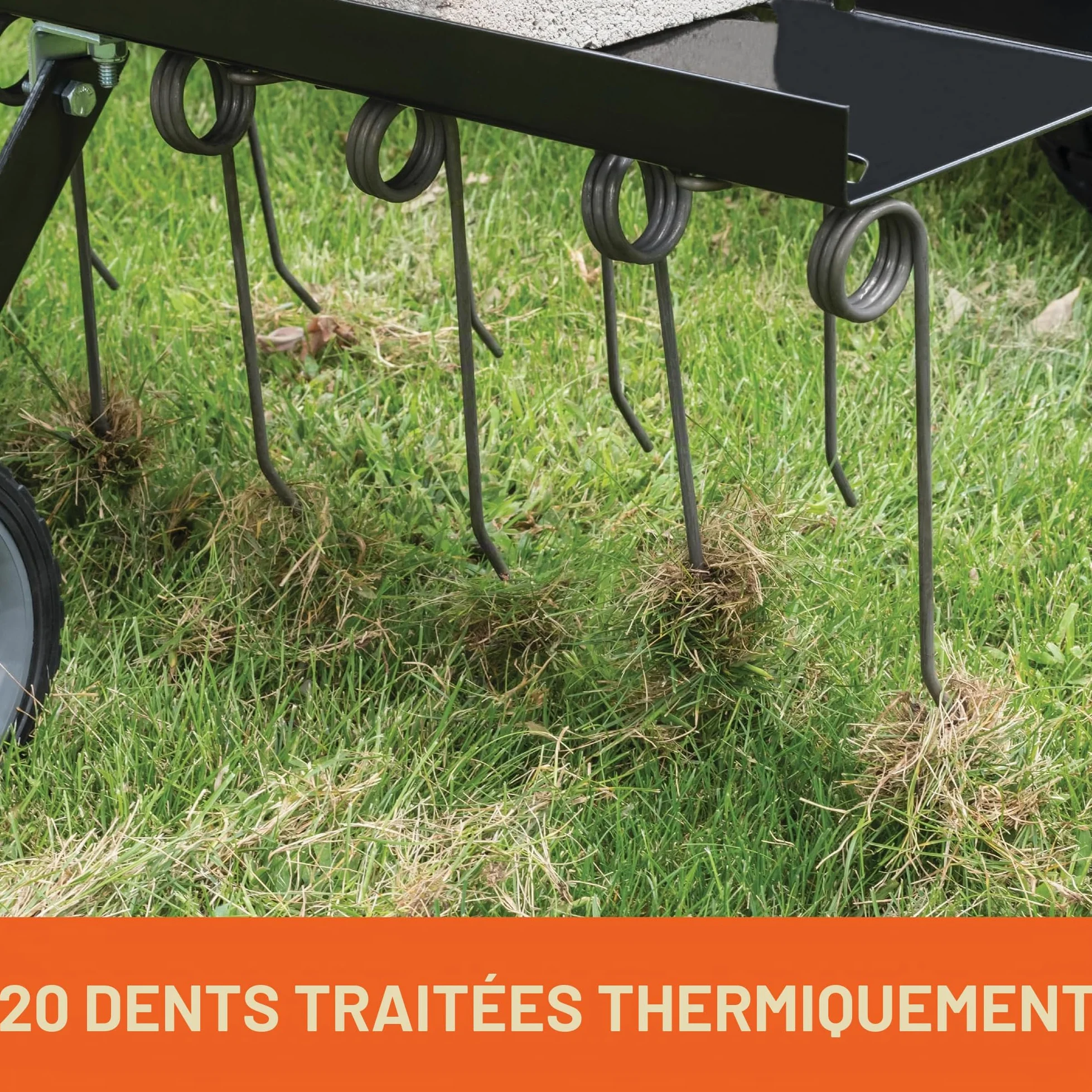 Agri-Fab AG45-0294 Démousseur tracté avec dents ressorts Noir Largeur de travail 102 cm