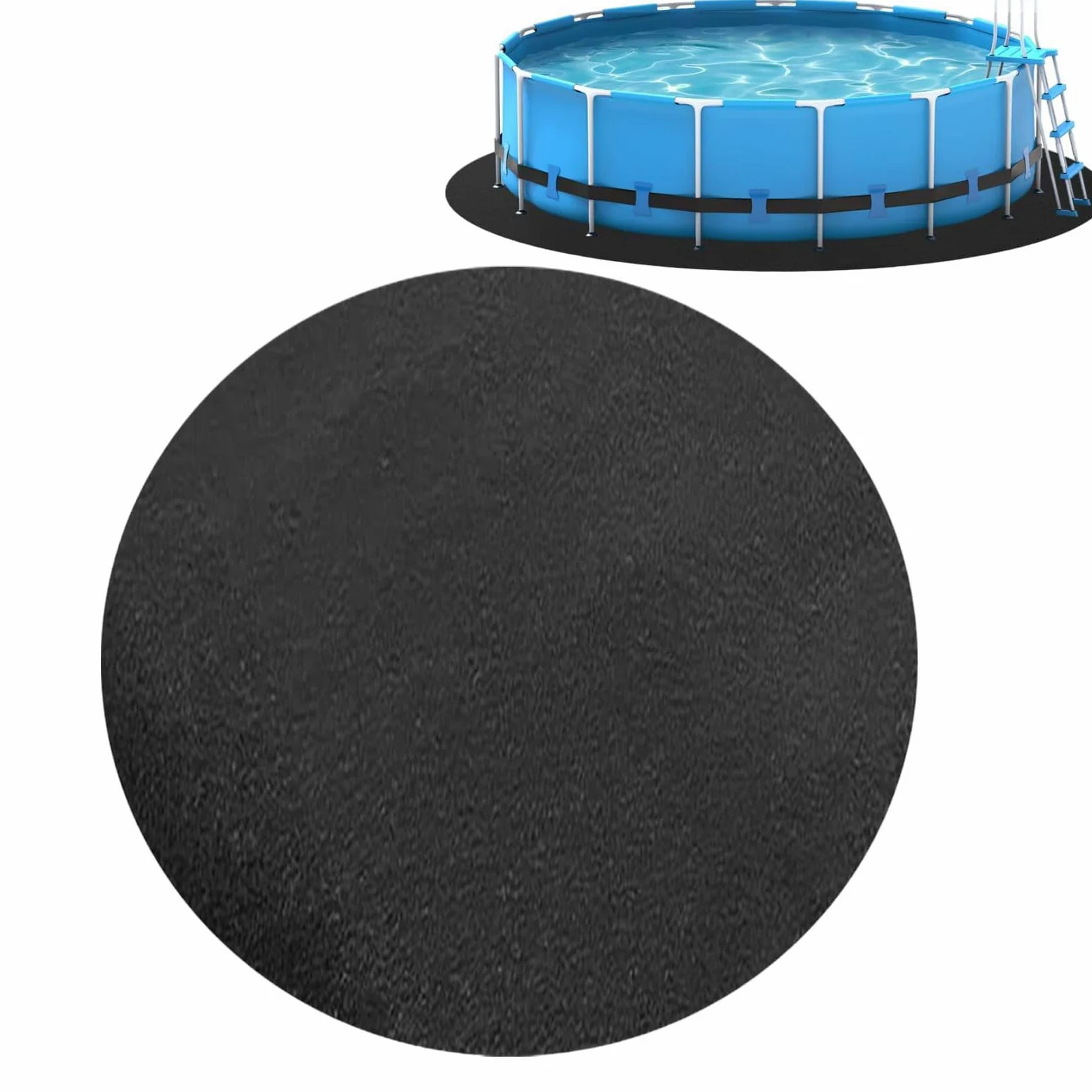 Générique Tapis De Sol pour Piscine - Revêtement De Piscine Rond | Tapis De Piscine Ronds D'extérieur | Antidérapant Pliable Absorbant l'eau Tapis De Revêtement De Sol De Piscines pour Ponction