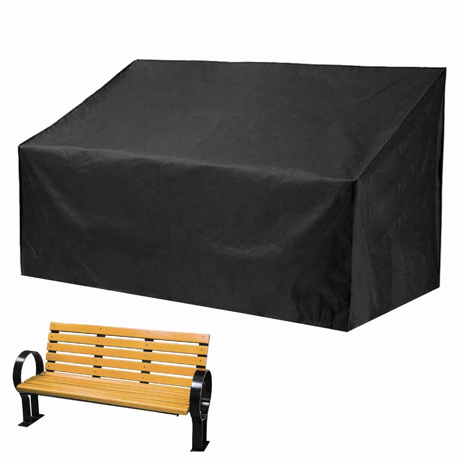 Housse de Banc d’Extérieur en Oxford 210D, Imperméable, Anti-UV, 134 x 66 x 89 cm