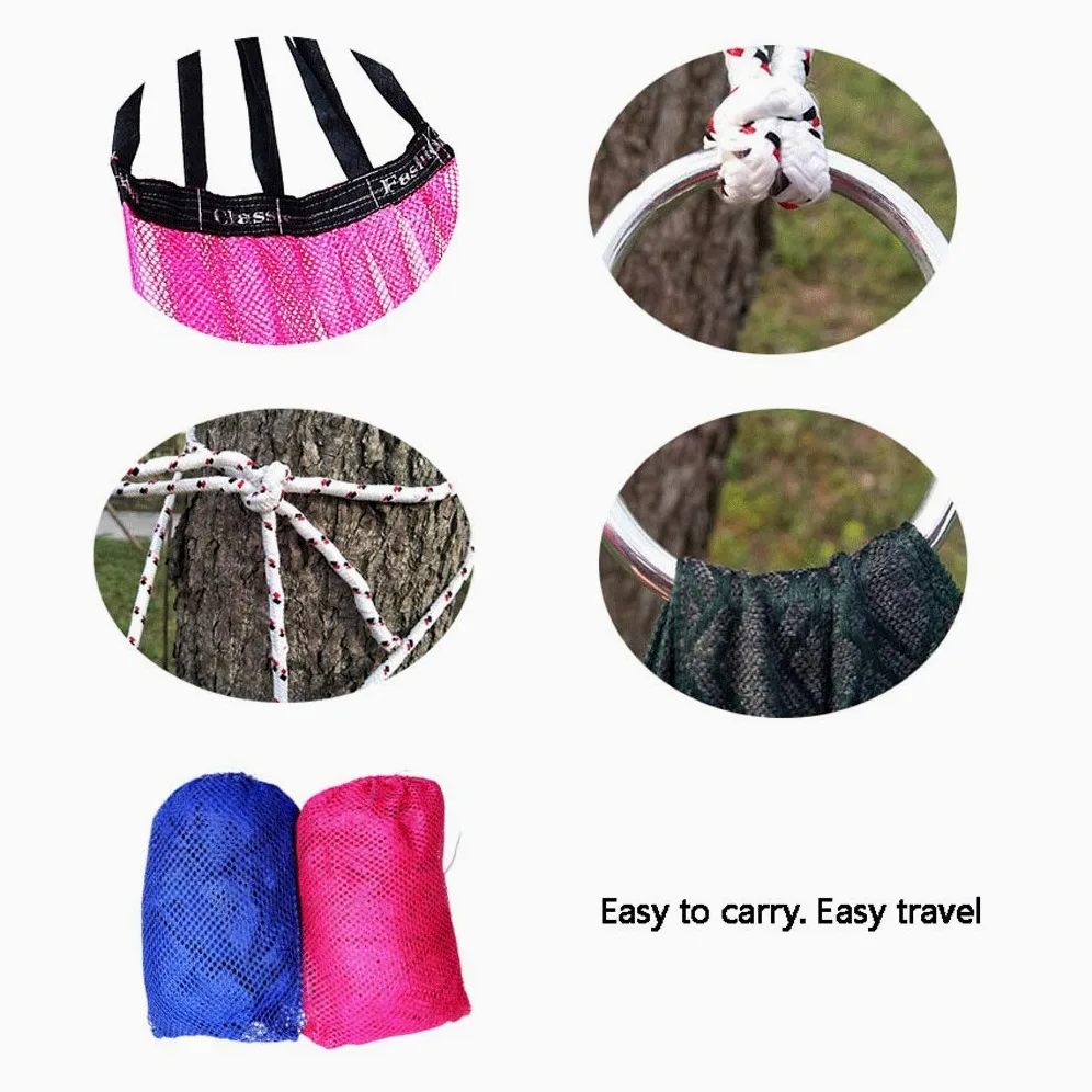 Hamac portable, Hamac portable en nylon et soie glacée for camping, hamac maille respirante fraîche