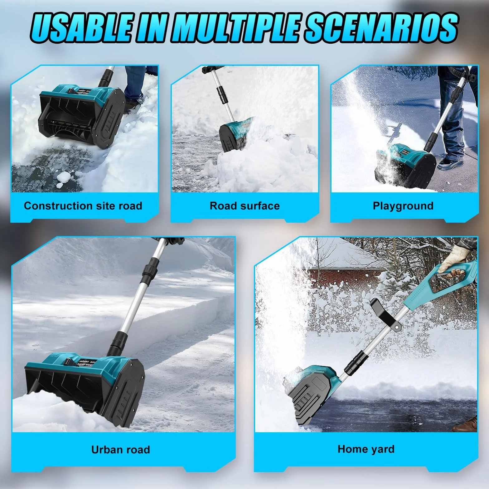 Makita 18V Souffleuse à Neige sans Fil, Fraise à Neige Pliable, Projection 8m, Largeur 28cm, 3500 r/min