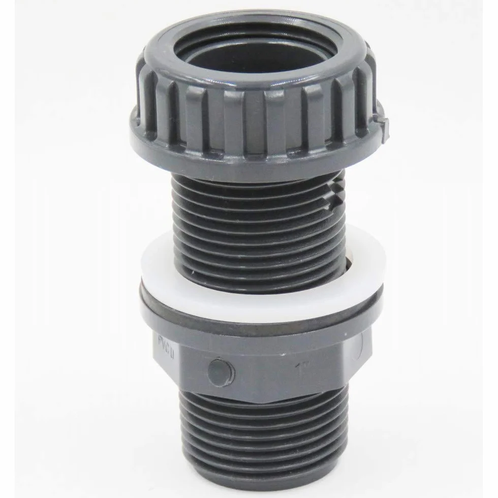 Centrocom Raccord PVC Pression Traversée de Paroi 1" 1/2"