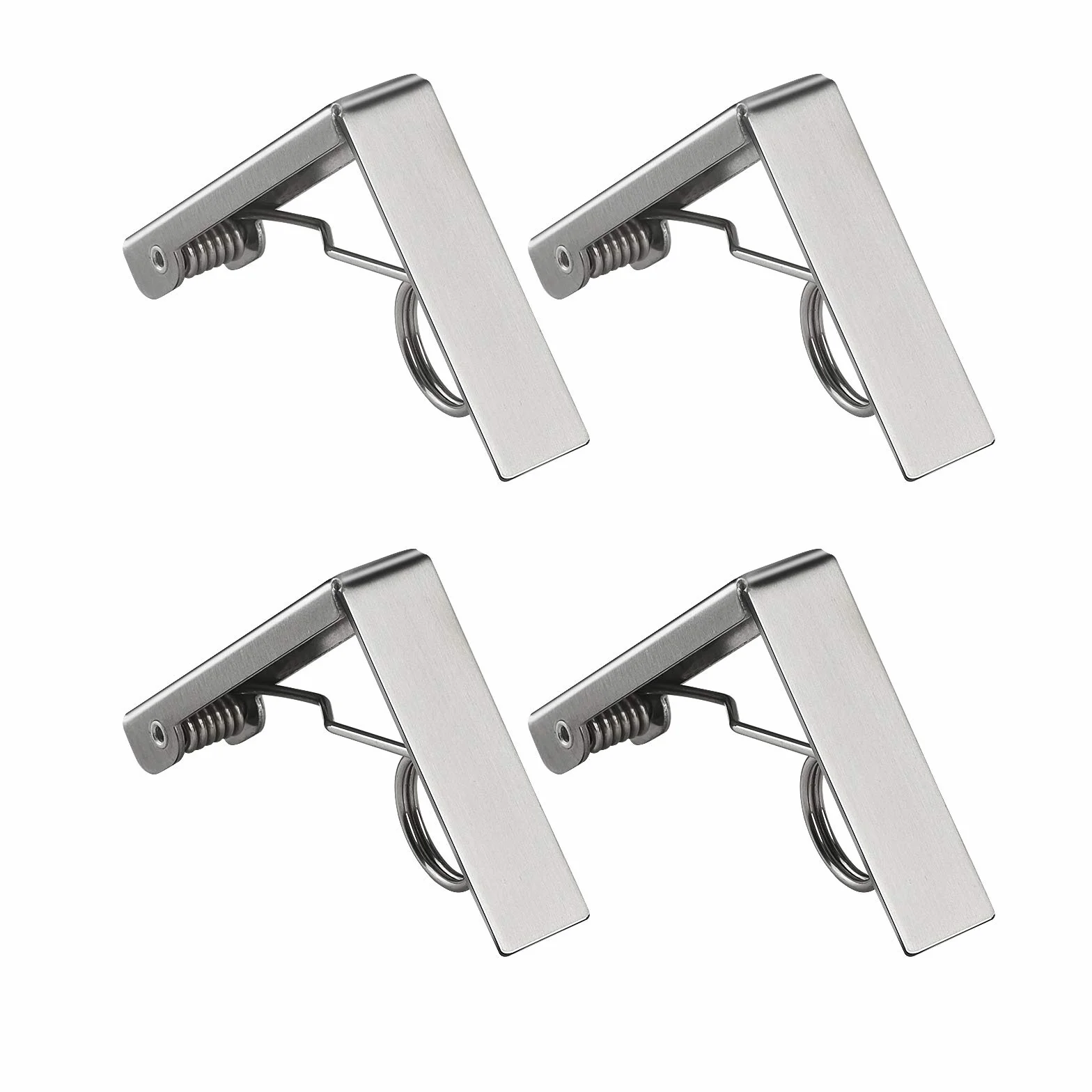 Pince pour Nappe en Acier Inoxydable à Ressort, Clip de Table 4 Pcs
