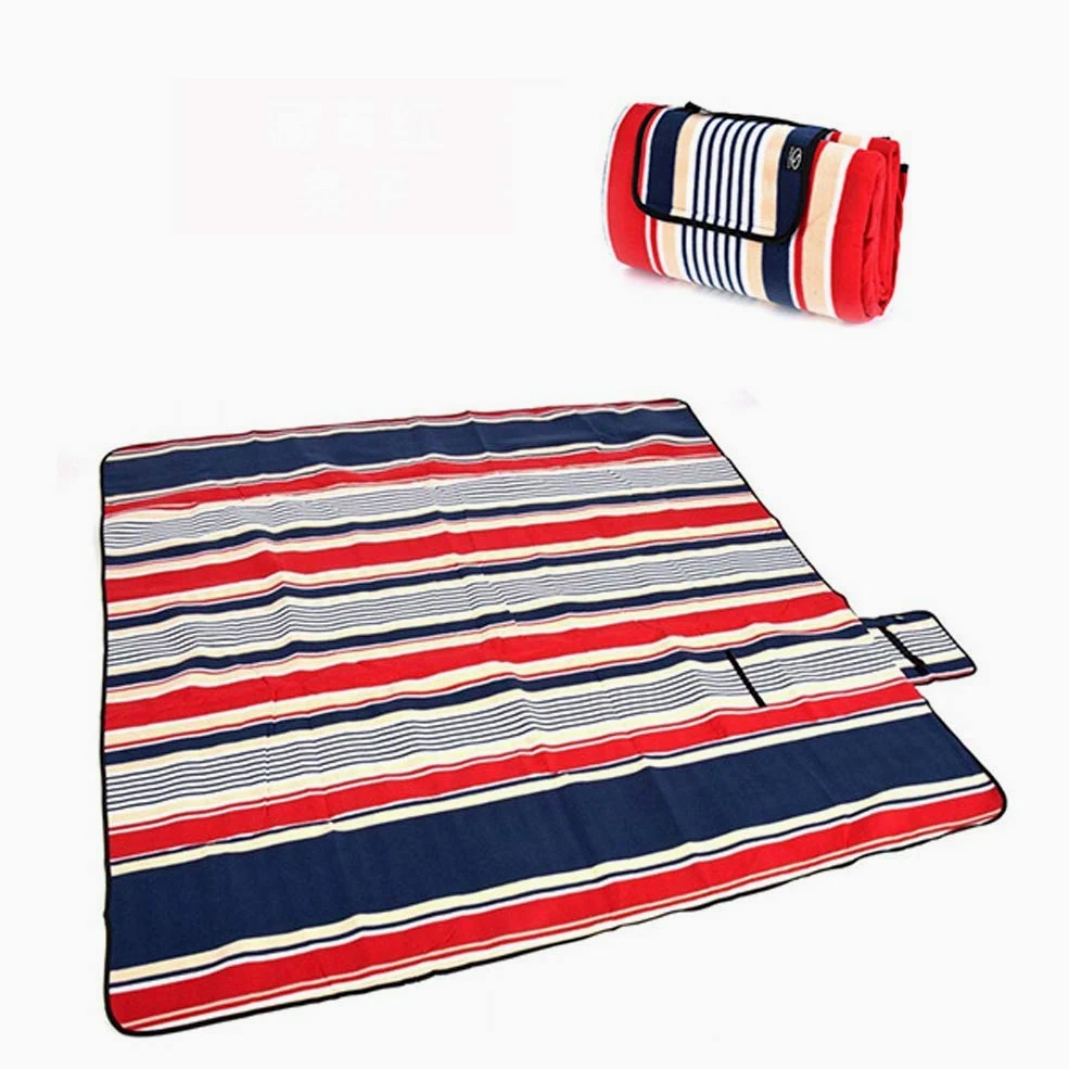 Couverture de Pique-Nique Tapis de Plage Extra Large Isolation Thermique étanche au Sable Tapis de Camping Portable Tapis de Sol Rampant Doux extérieur étanche 200x200 cm