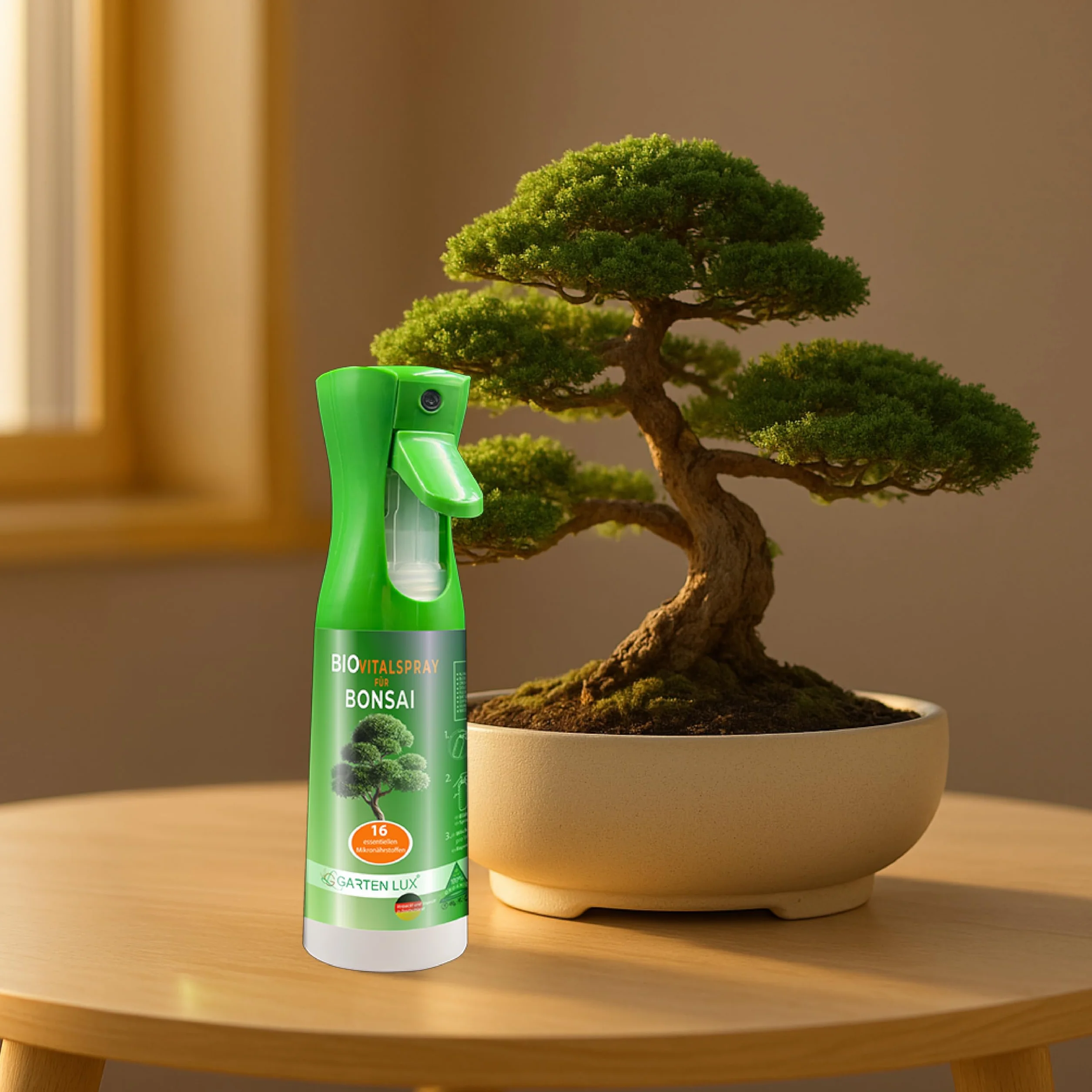 Garten Lux Spray bio Vital pour feuilles de bonsaï 300 ml 16 oligo-éléments