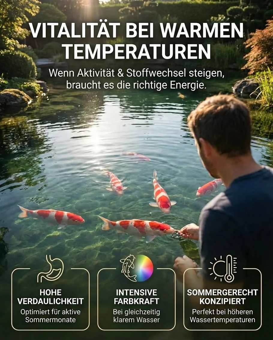 Nourriture pour carpes koï Color 1,2 kg - Granulés flottants 3 mm - Avec spiruline et huile de saumon