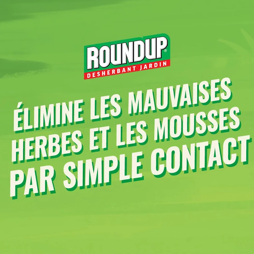 ROUNDUP Désherbant Concentré 2-en-1 Mauvaises Herbes Mousses 400ml